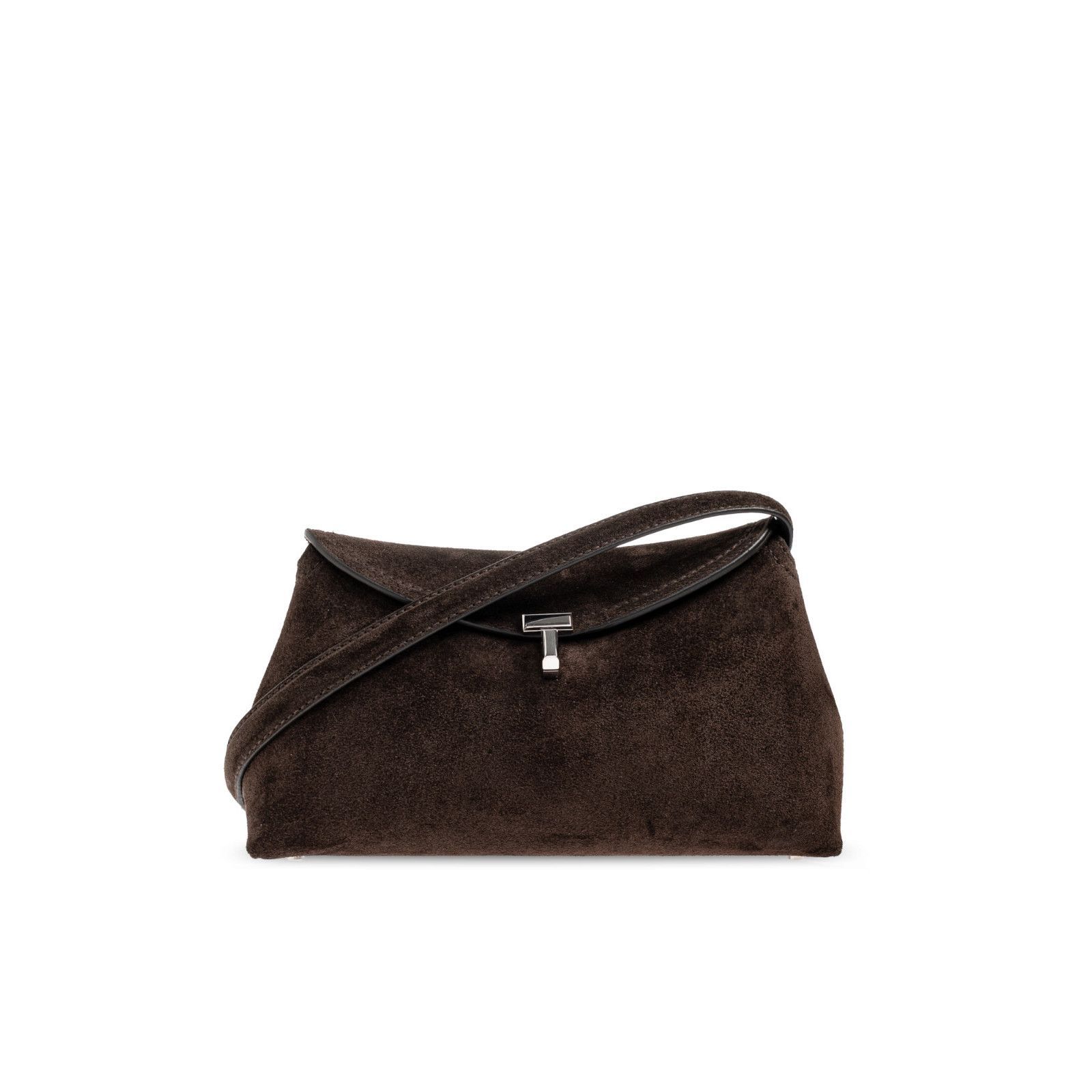 Toteme TOTEME T-Lock Brown Suede Clutch New Size ONE SIZE - 1 Thumbnail