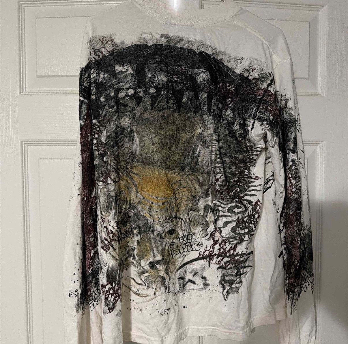 HELLSTAR Hellstar graffiti long sleeve white Size US XS / EU 42 / 0 - 2 Thumbnail