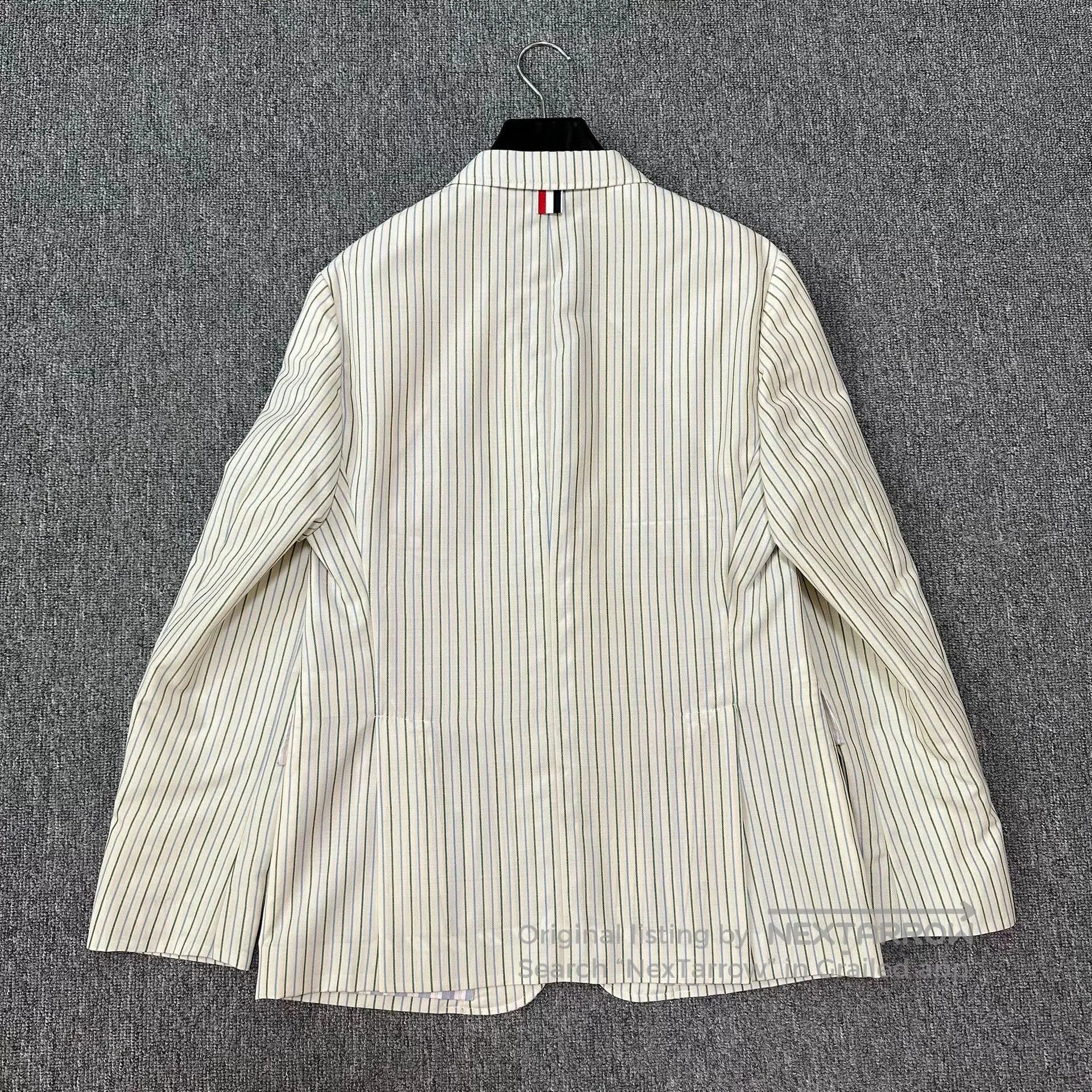 Thom Browne Thom Browne White Striped Suit. Size US L / EU 52-54 / 3 - 5 Thumbnail