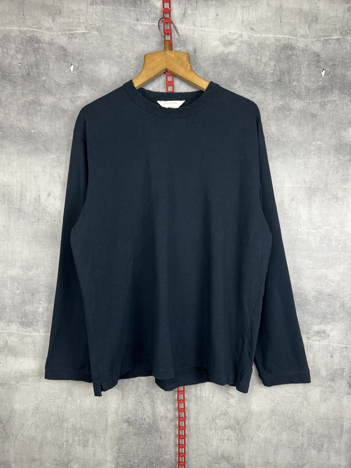 Japanese Brand Still By Hand Long Sleeve Black Navy Size US L / EU 52-54 / 3 - 2 Thumbnail