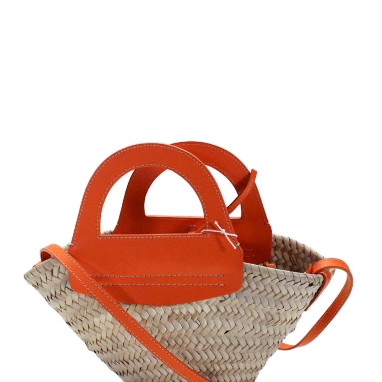 Hereu Hereu Mini Cabas Straw Tote Tangerine NWT Size ONE SIZE - 1 Thumbnail