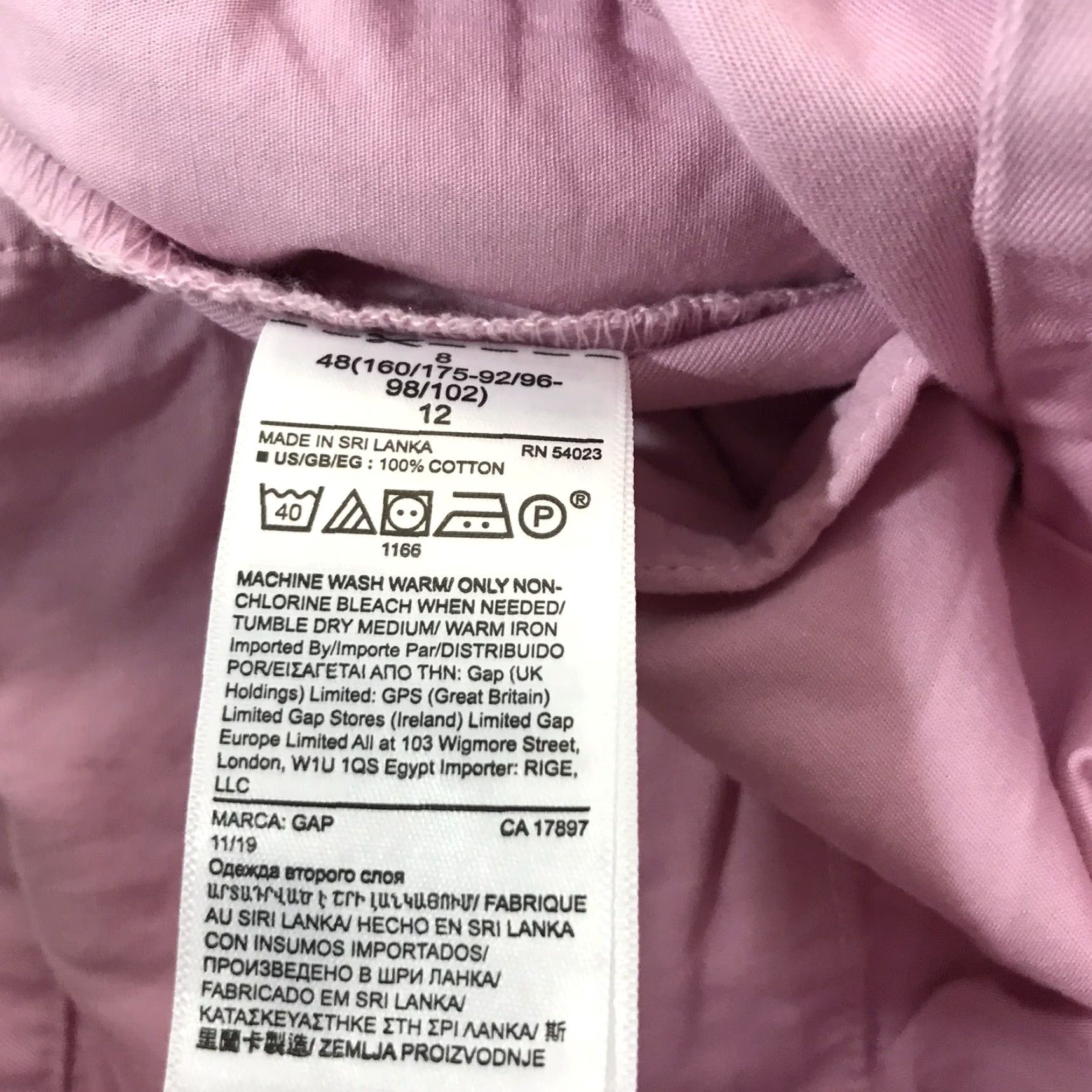 Gap VINTAGE Gap Women's Khaki Paperbag Waist Pants 8 High Rise Slight Pink Cotton Casual Workwear Size 30" / US 8 / IT 44 - 5 Thumbnail