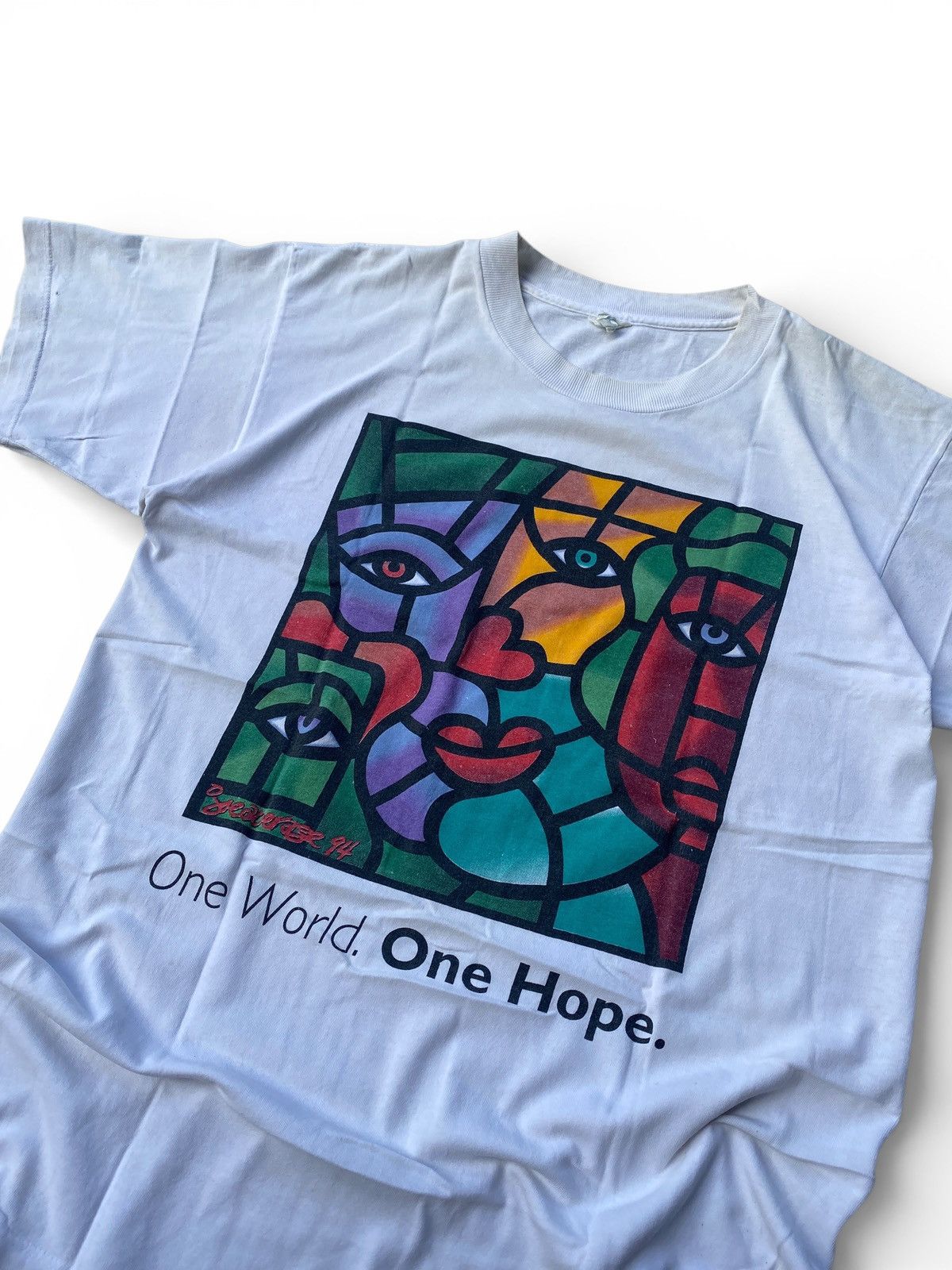 Arts & Science Vintage One World One Hope Graphic 90s Art Tee Breeders 94 Size US XL / EU 56 / 4 - 8 Thumbnail