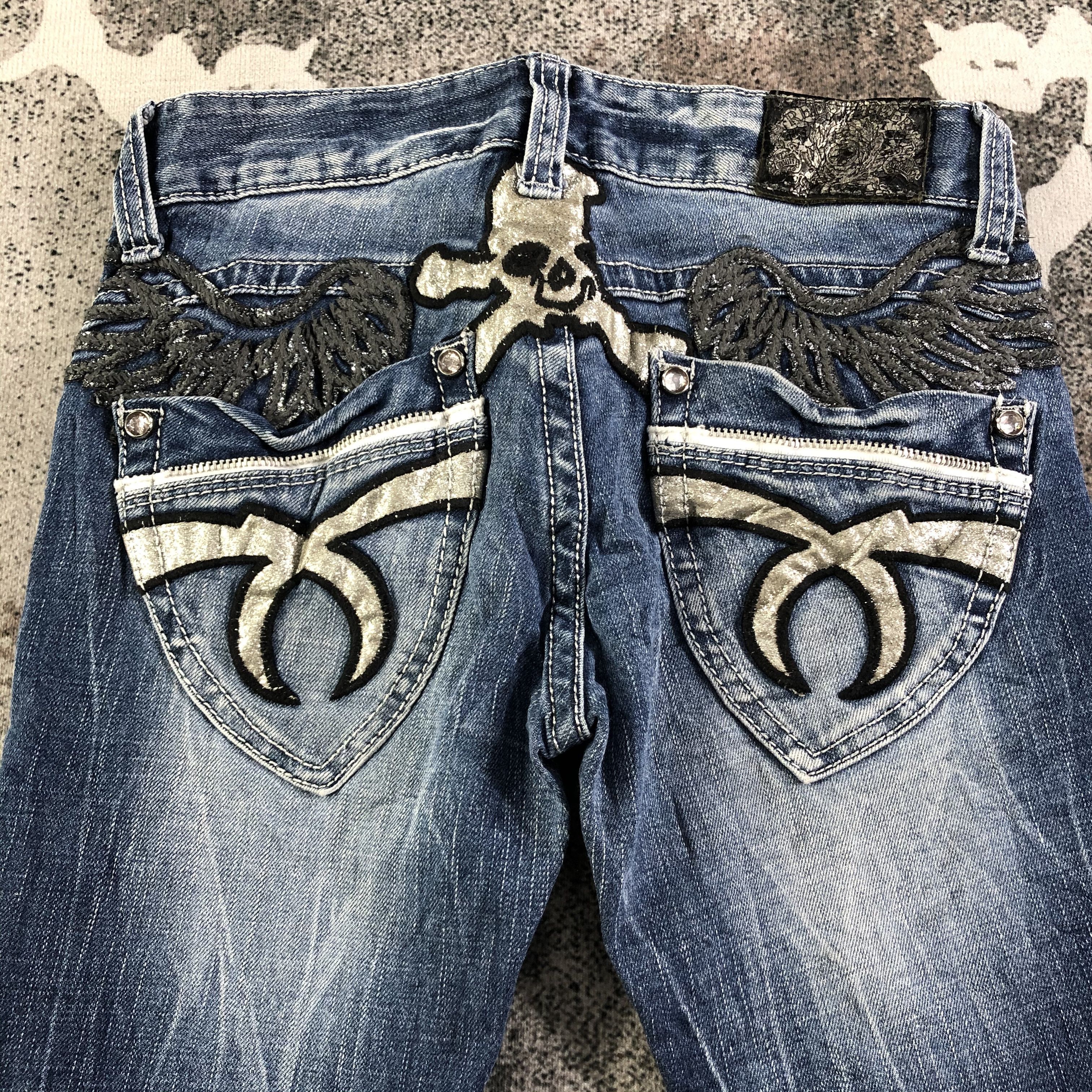 Japanese Brand Red Pepper Faded Blue Flare Jeans KJ1976 Size 25" / US 0 / IT 36 - 4 Thumbnail