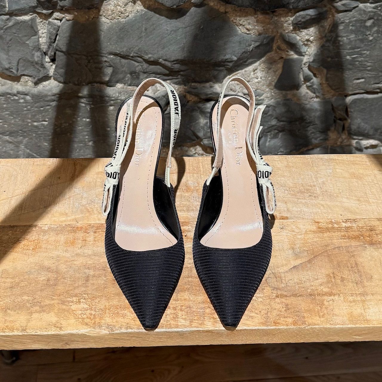 Dior Dior Black Technical Fabric J'adior Slingback Pumps Size US 7 / IT 37 - 4 Thumbnail