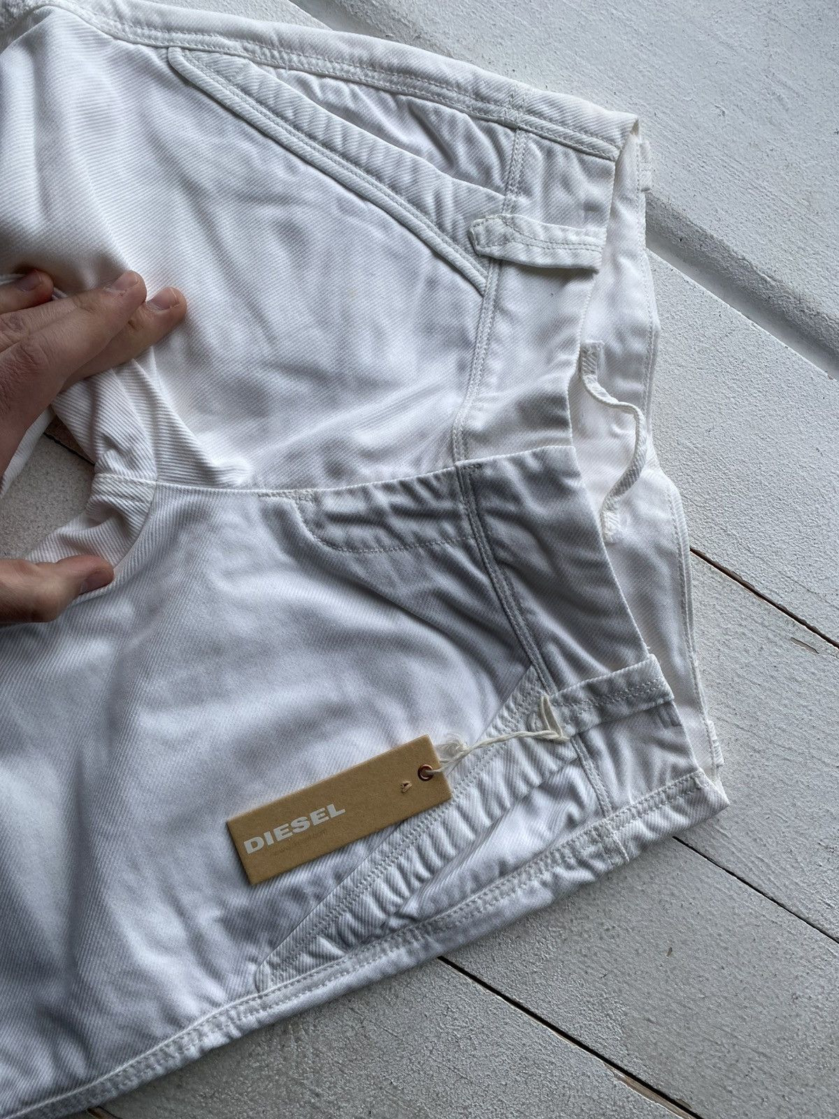 Diesel NWT Bootcut Diesel White Military Utility Pants Deadstock Size 27" / US 4 / IT 40 - 4 Thumbnail