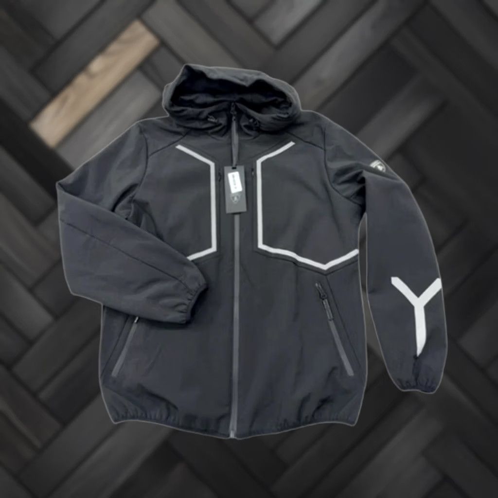 Lamborghini Lamborghini Black Zip Hoodie Men Reflective Piping Embroidered Logo Size US M / EU 48-50 / 2 - 1 Thumbnail