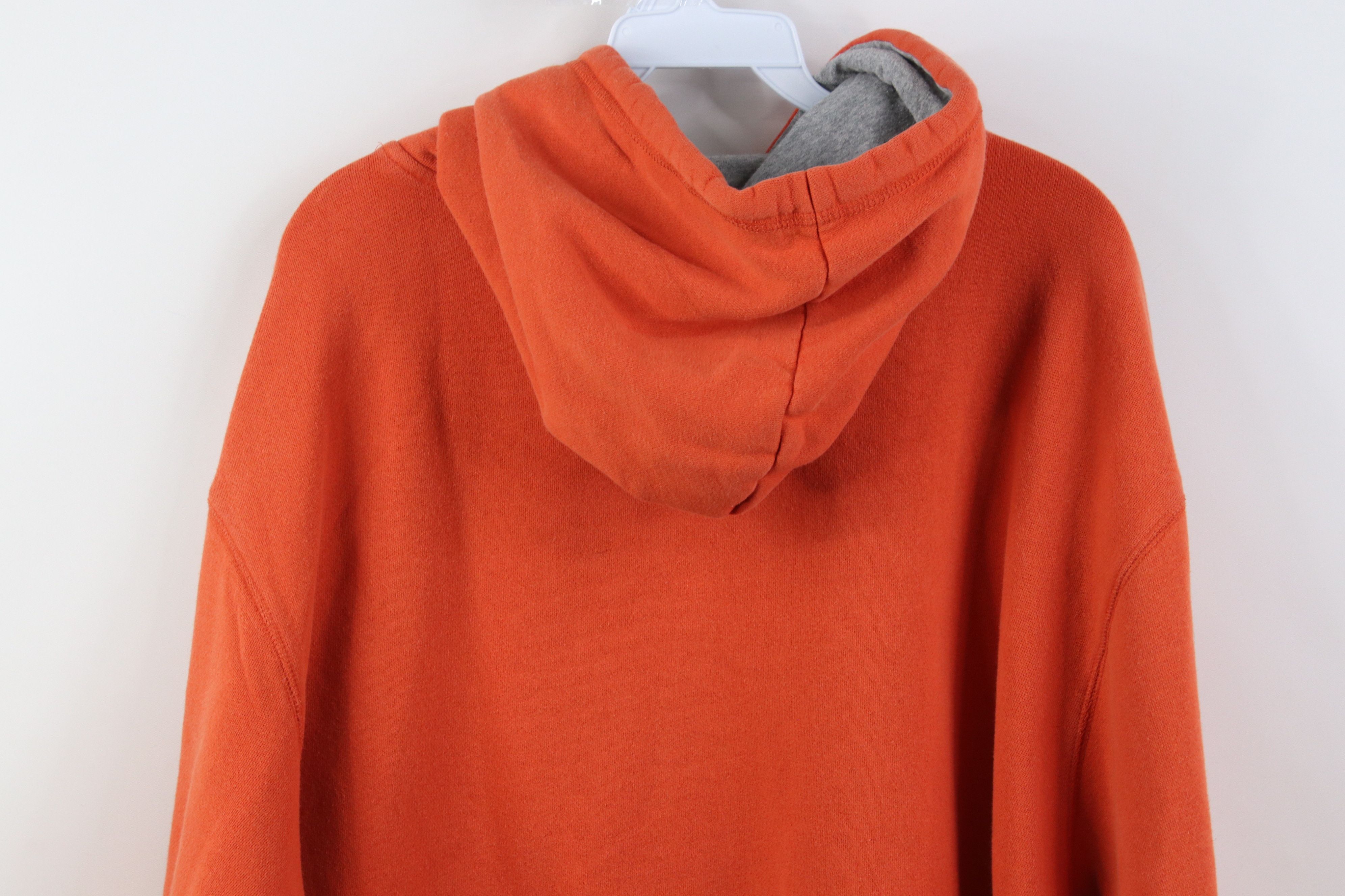 Vintage Vintage 90s Y2K Streetwear Blank Hoodie Sweatshirt Orange Size US XXL / EU 58 / 5 - 13 Thumbnail