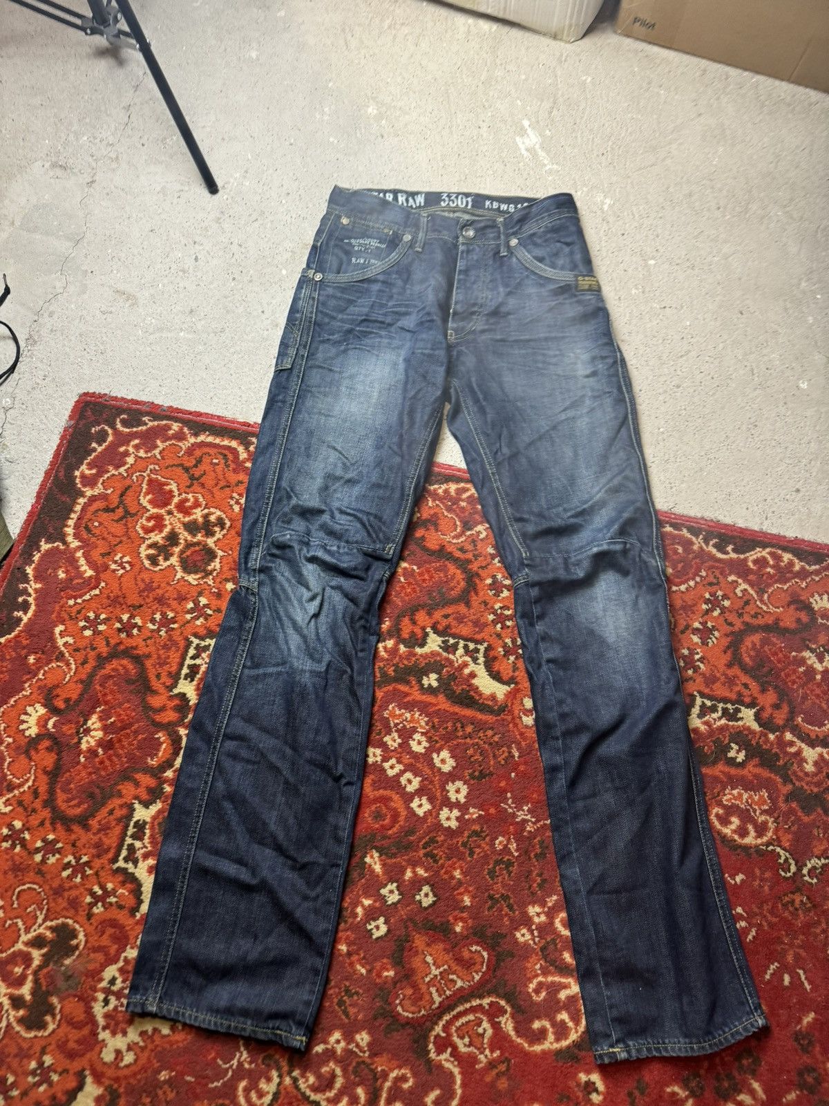 G-Star × Vintage Vintage Y2K G Star Raw 3301 KBWG Embroidered Logo Pants Size US 30 / EU 46 - 1 Thumbnail