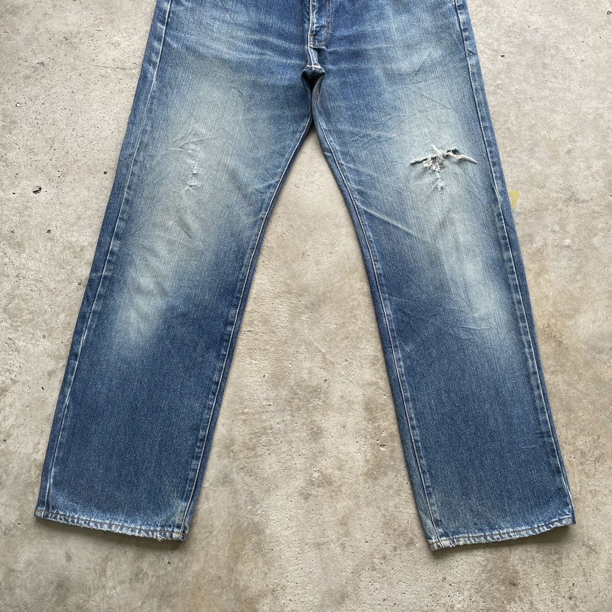 Japanese Brand × Jean W33 Vintage Japanese Distressed Baggy Jean Faded Denim Pants Size US 33 - 4 Thumbnail