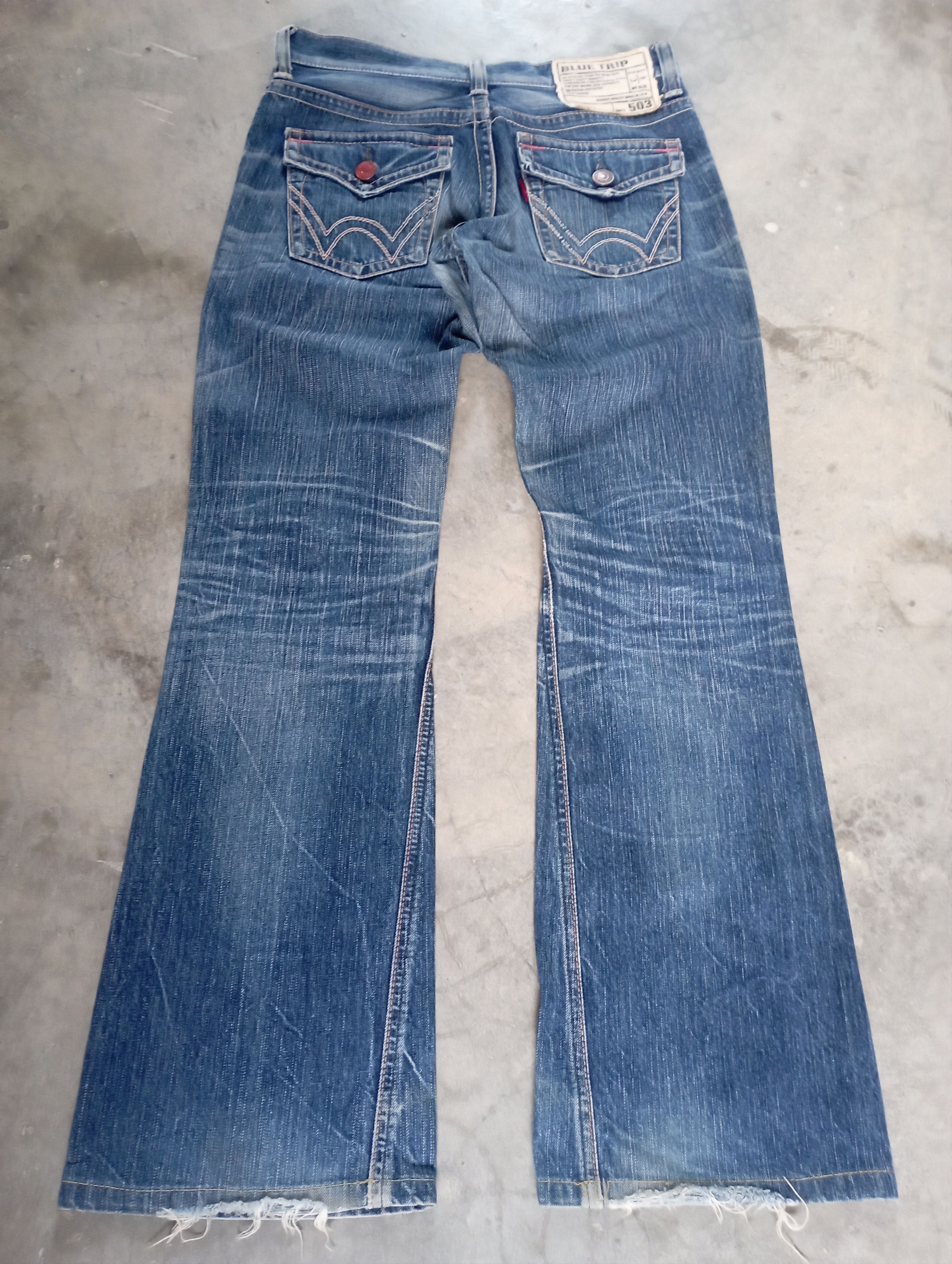 Image of Flare Jeans Made In Japan Stone Wash Edwin 503 Bootcut Jeans, Men's (Size 31)