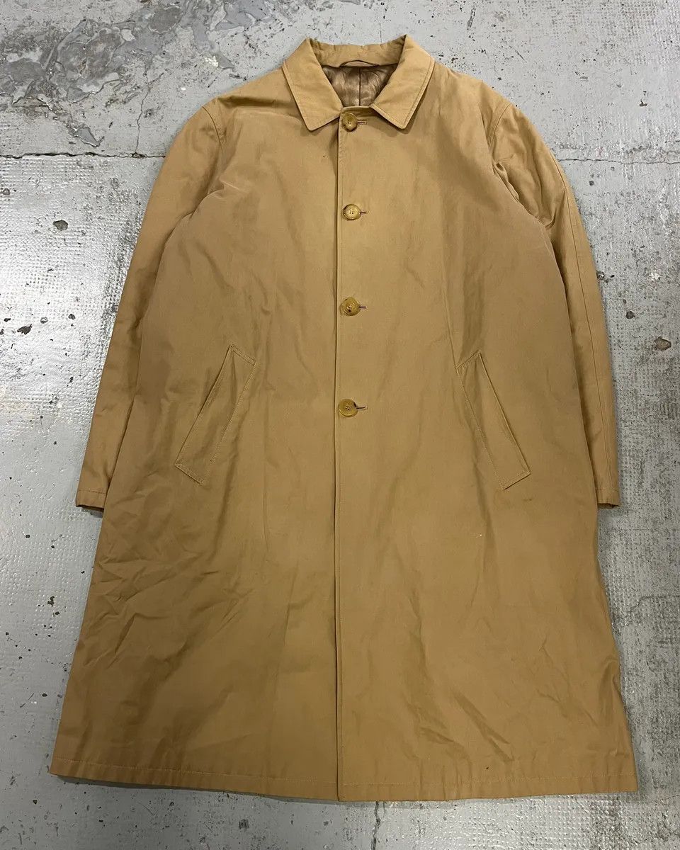 Armani 1990s Armani Collezioni Beige Trench Gabardine Coat Size US L / EU 52-54 / 3 - 4 Thumbnail
