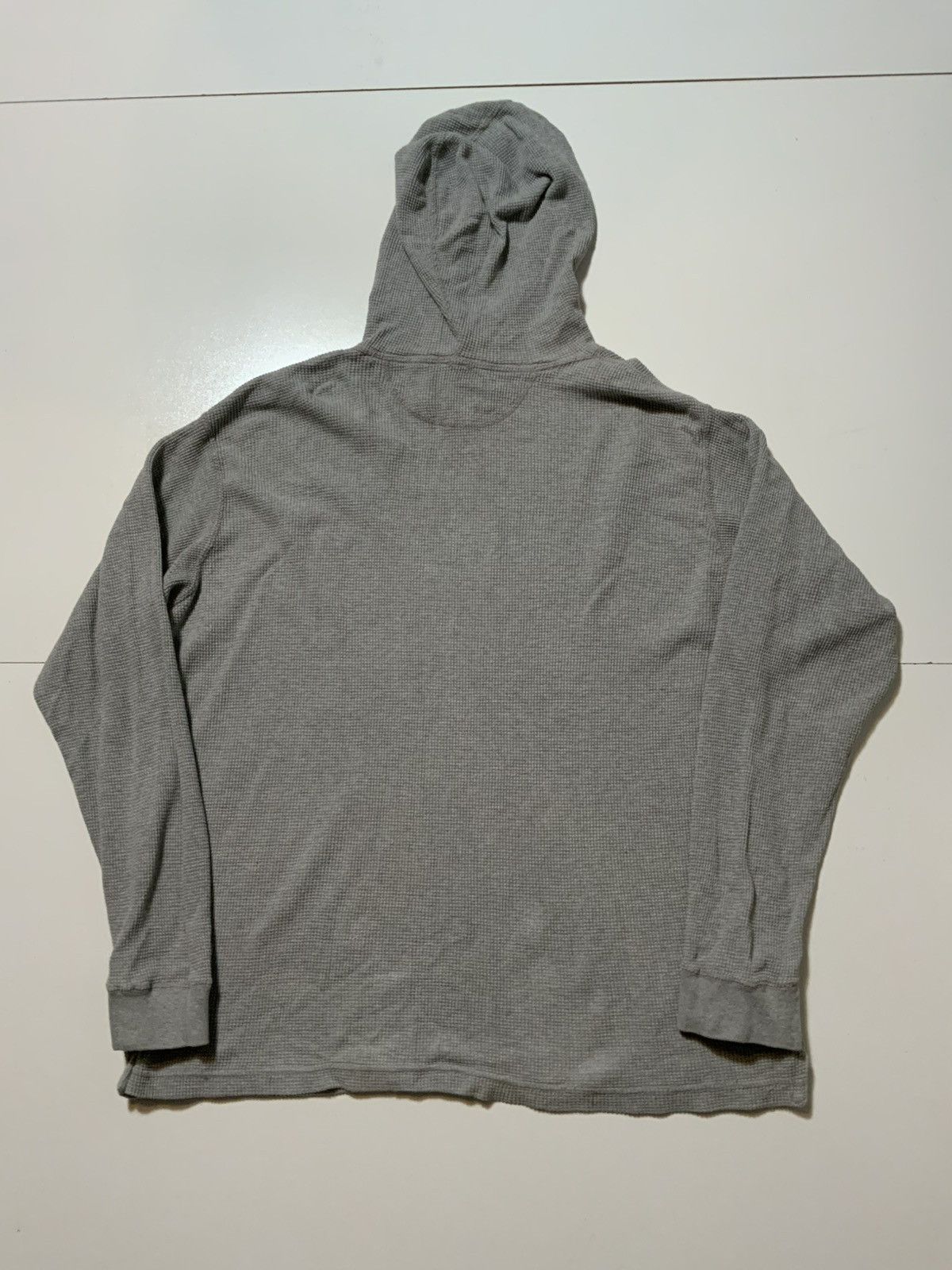 Chaps Ralph Lauren × Vintage Vintage Chaps Ralph Lauren Waffle Knit Thermal Gray Hoodie Size US S / EU 44-46 / 1 - 2 Thumbnail