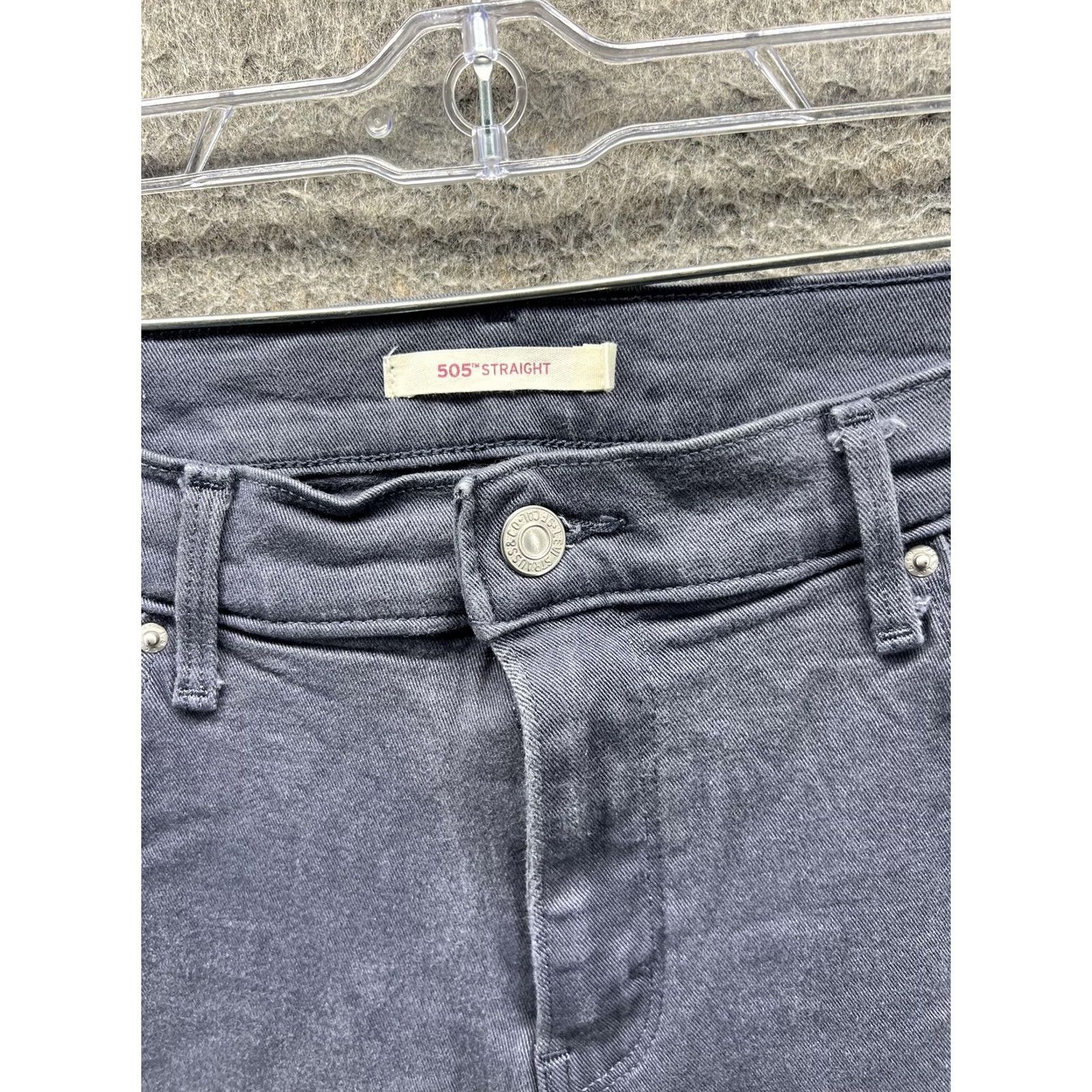Levi's Levi's 505 Jeans Mens 32x30 Blue Regular Fit Straight Denim Dark Wash Casual Size US 31 - 7 Thumbnail