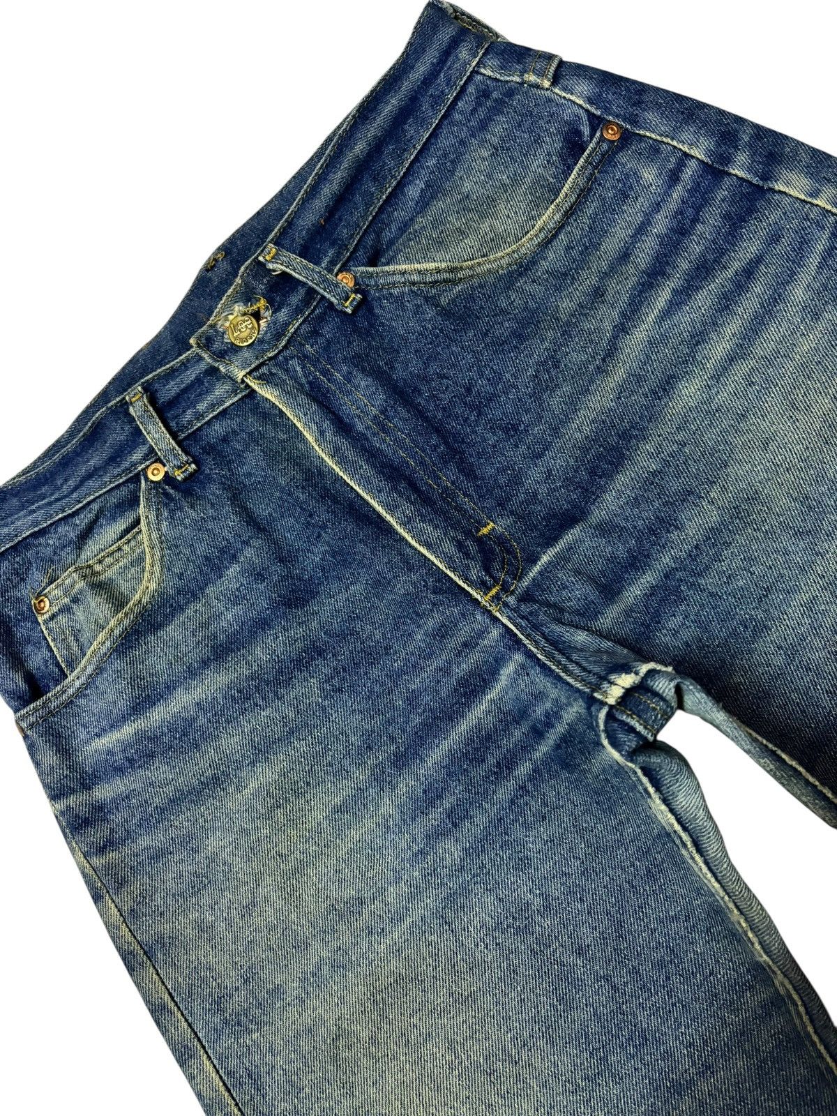 Lee Vtg Lee Japan Mud Washed Distressed Jeans Size US 30 / EU 46 - 5 Thumbnail