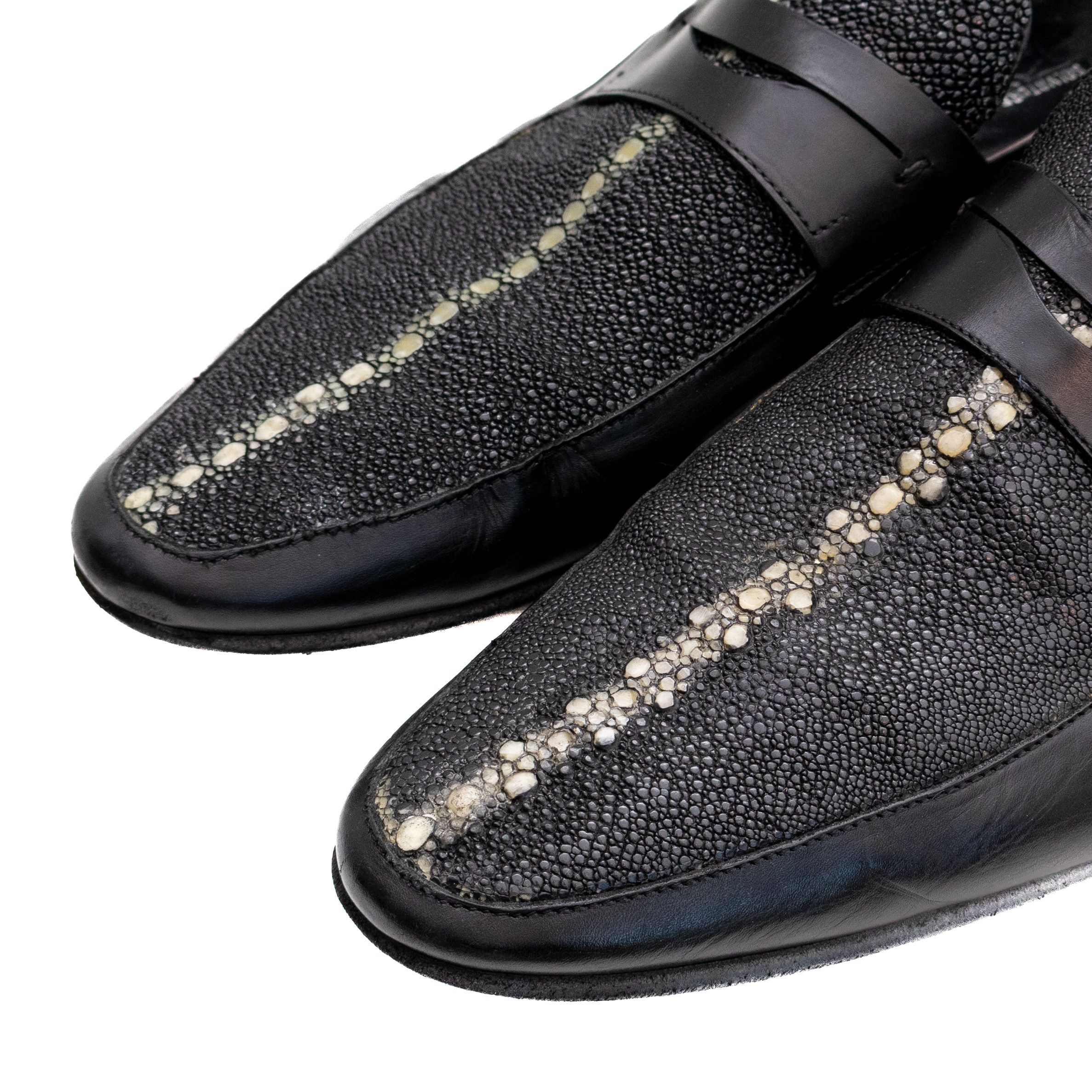 Salvatore Ferragamo Salvatore Ferragamo Stingray Leather Loafers Black US 12 D Size US 12 / EU 45 - 10 Thumbnail