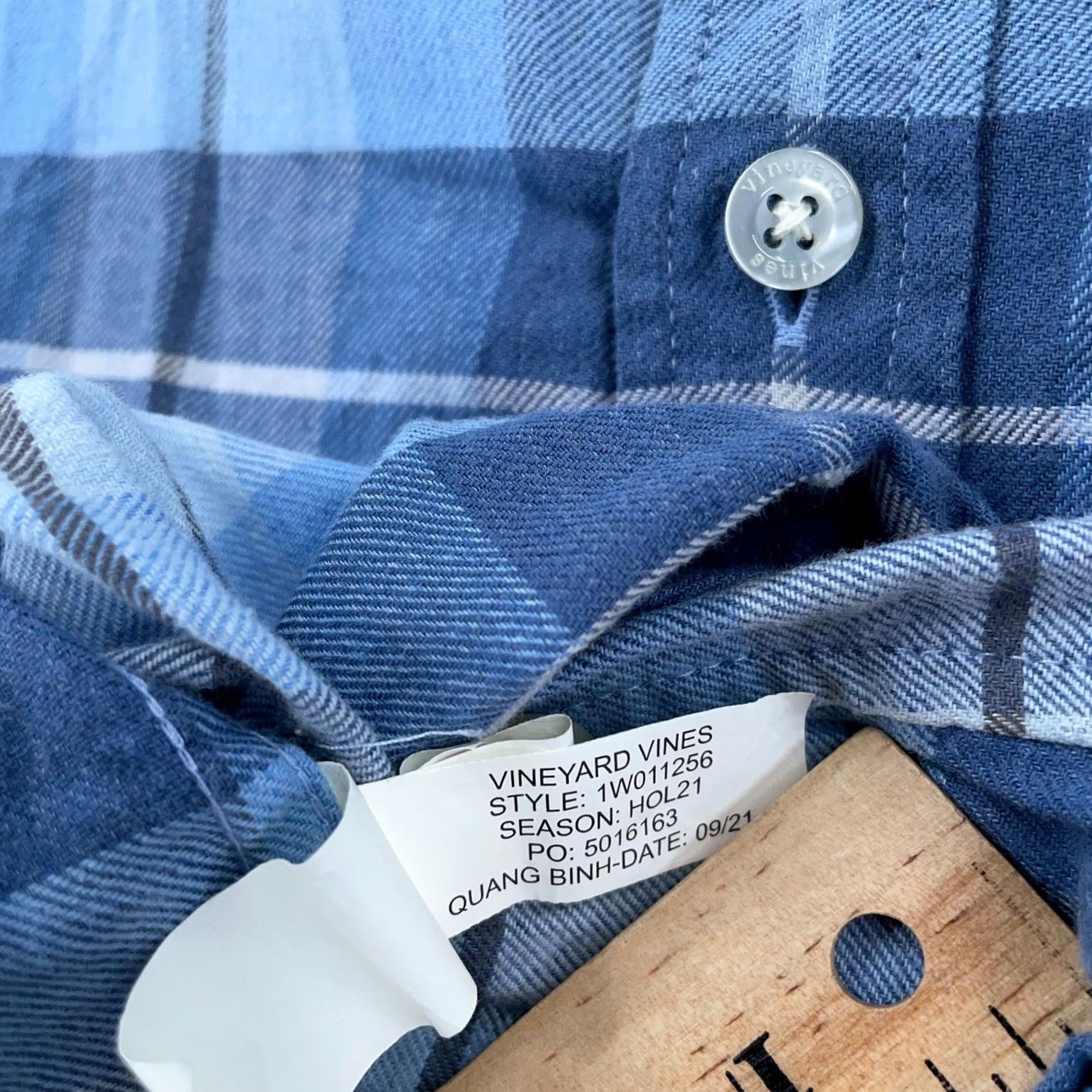 Vineyard Vines Vineyard Vines Whale Shirt Mens Small Blue Plaid Stretch Button-Down Collar Shirt Size US S / EU 44-46 / 1 - 4 Thumbnail