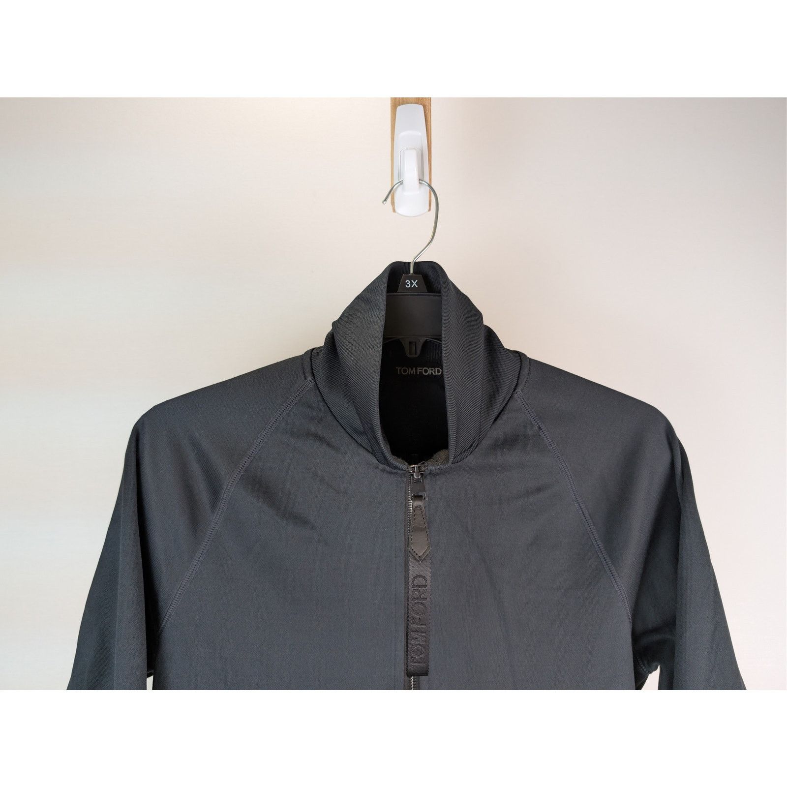 Tom Ford o1rshd1 CC20 High Neck Zip-Up Track Jacket in Black Size US M / EU 48-50 / 2 - 3 Thumbnail