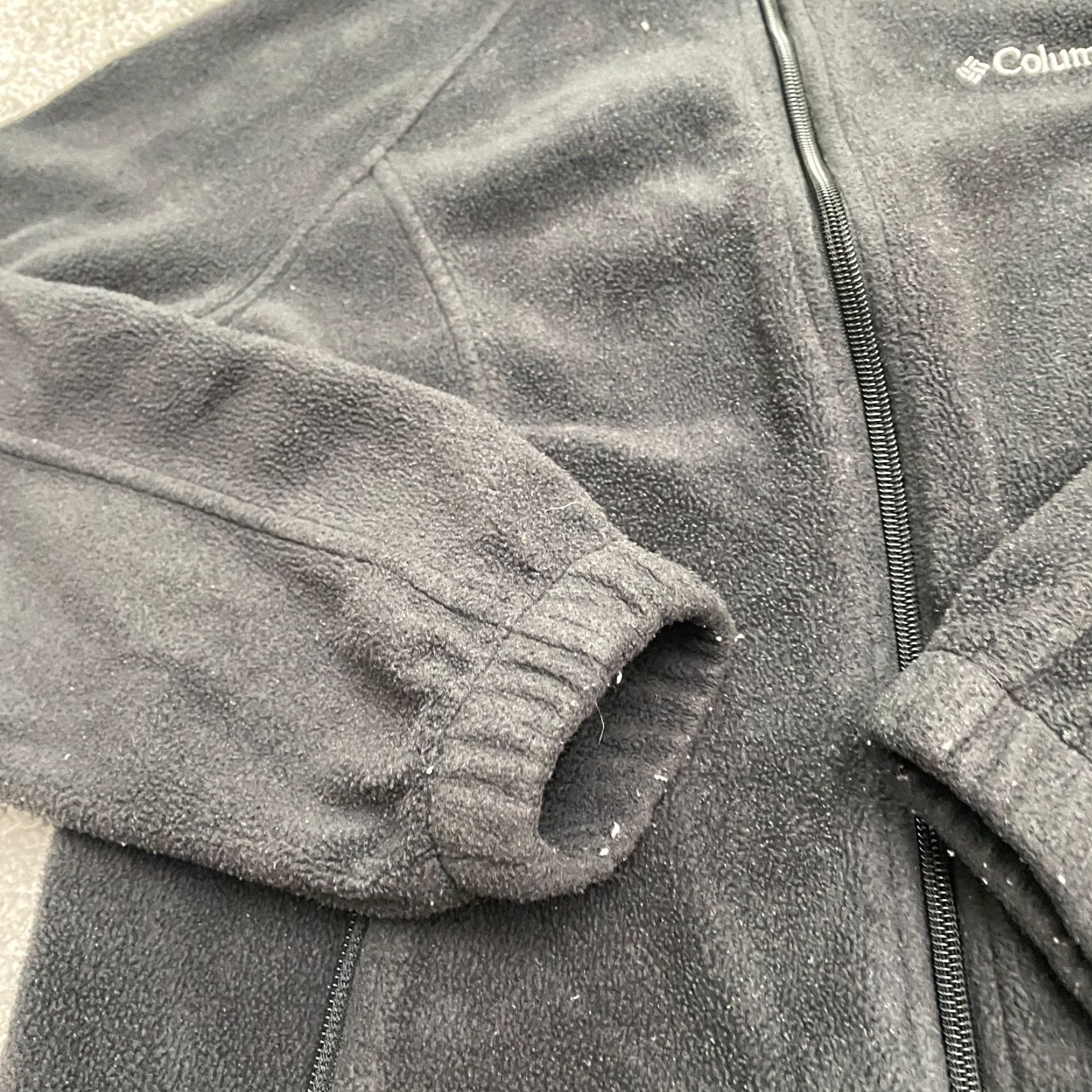 Vintage Columbia Benton Springs Fleece Jacket Womens PM Black Full Zip Outdoor Hiking Size M / US 6-8 / IT 42-44 - 5 Thumbnail