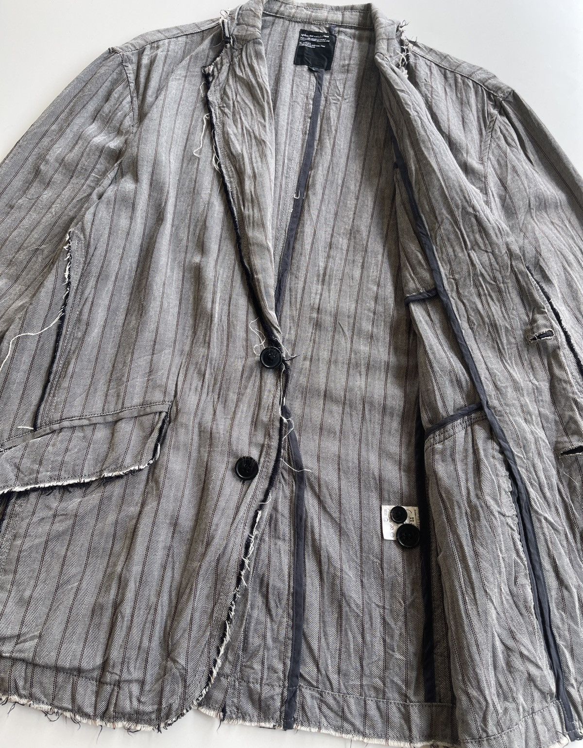 Japanese Brand × Vintage Japanese Splendid Satisfaction Unfinished Distressed Design Size US M / EU 48-50 / 2 - 13 Thumbnail