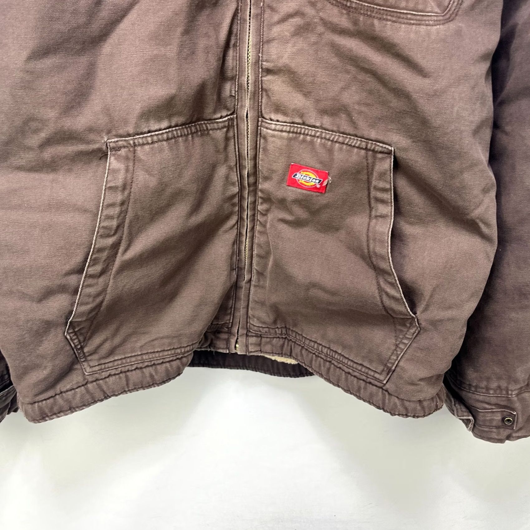 Dickies Vintage Dickies Sherpa Lined Hooded Jacket Large - Mid-Length - Brown Size US L / EU 52-54 / 3 - 2 Thumbnail