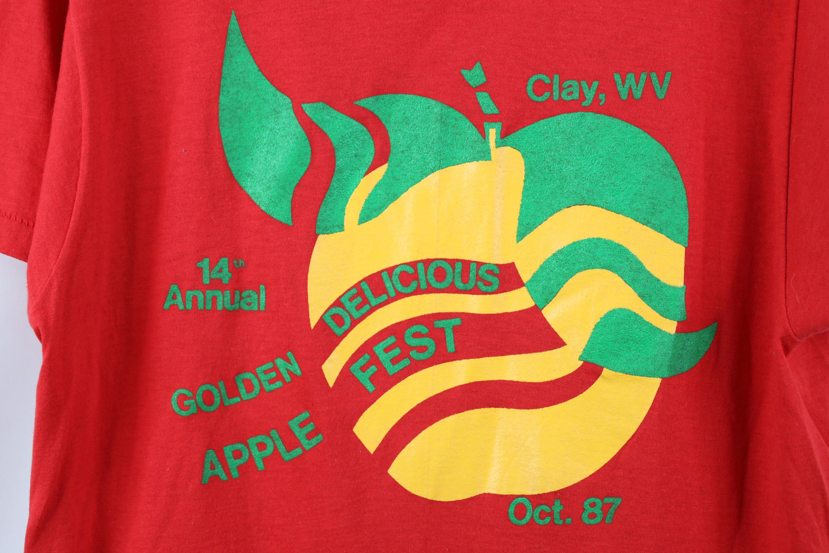 Vintage Vintage 80s Delicious Apple Fest West Virginia T-Shirt USA Size US L / EU 52-54 / 3 - 4 Thumbnail