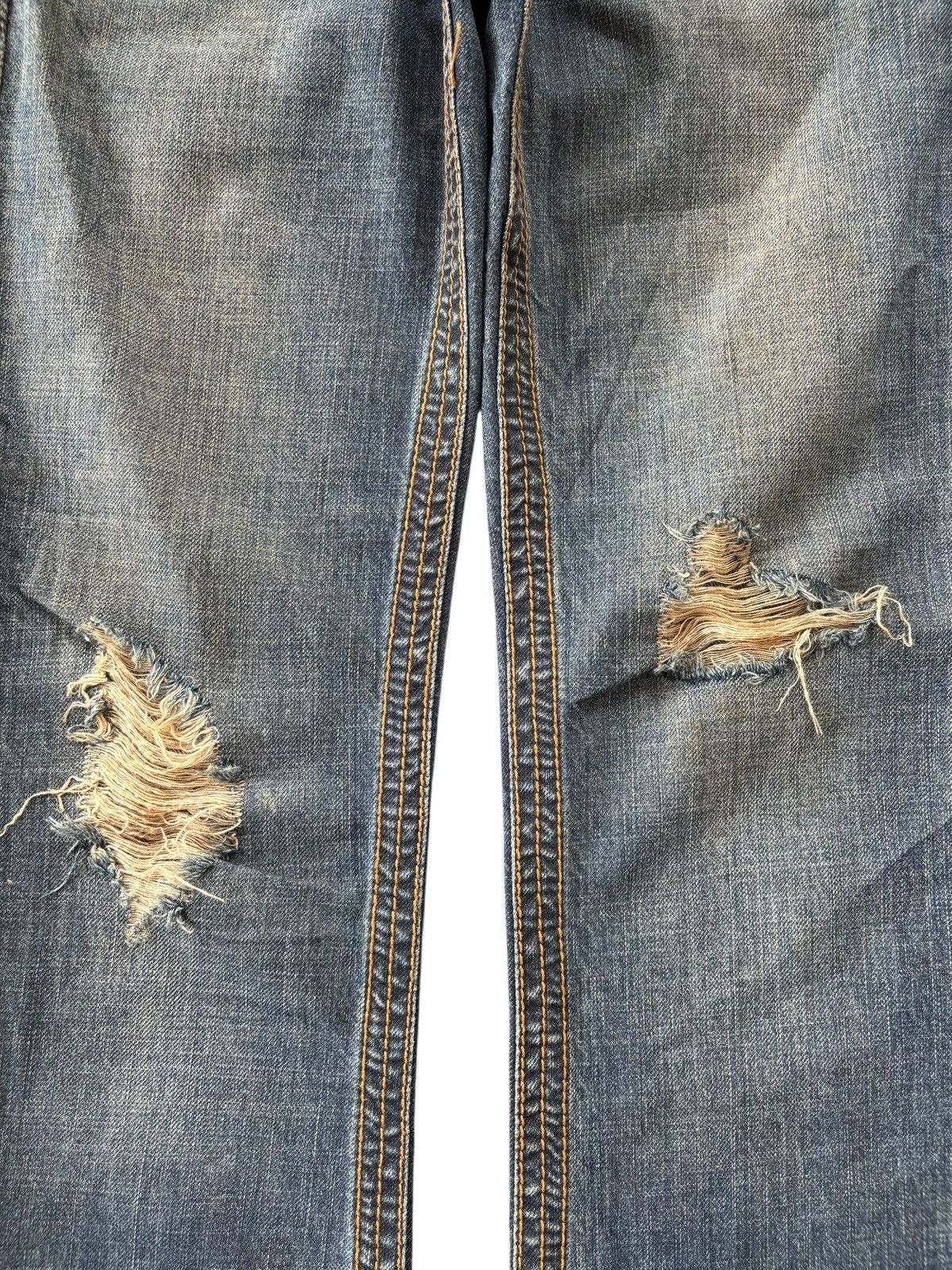 Tornado Mart Vintage Japanese Brand Rusty Wash Distress Flare Jeans Size 30" / US 8 / IT 44 - 4 Thumbnail