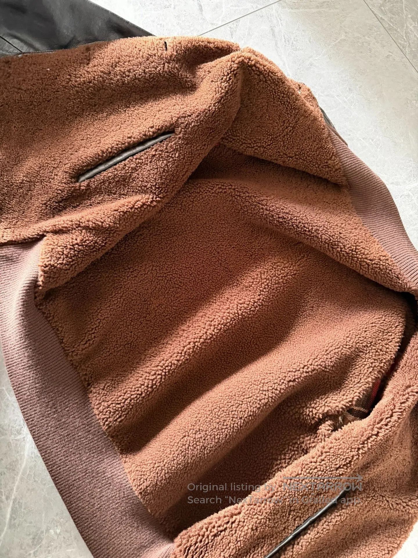 Gucci gucci leather and wool jacket in brown. Size US L / EU 52-54 / 3 - 6 Thumbnail