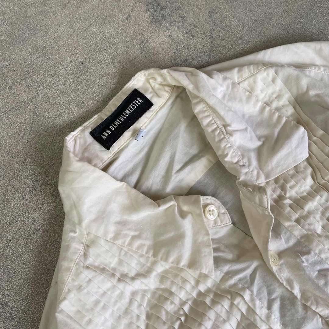 Ann Demeulemeester Ann Demeulemeester - Tuxedo White Button up Shirt Size US M / EU 48-50 / 2 - 3 Thumbnail