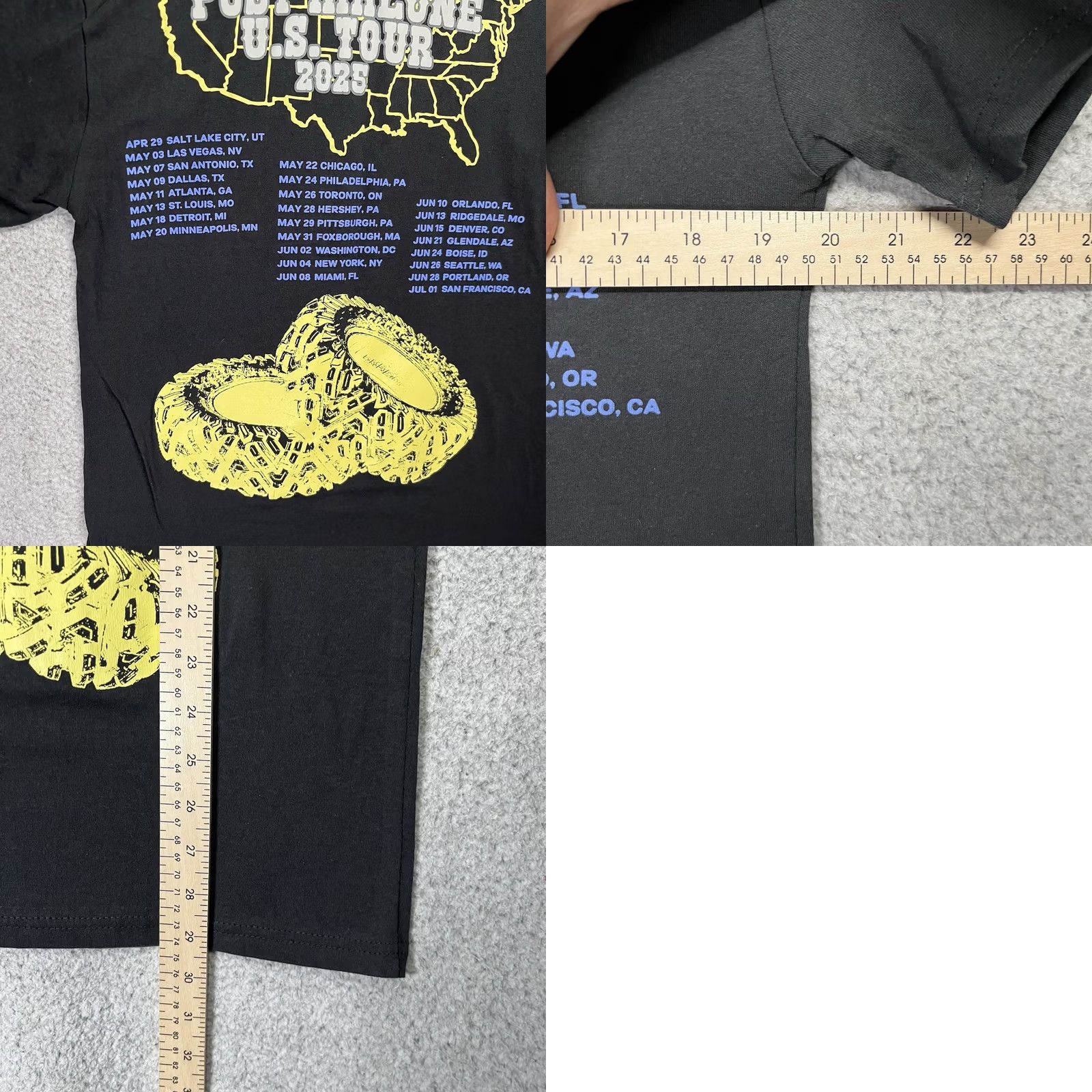 CO Post Malone Shirt Mens M US 2025 Concert Tour Posty Co Music Graphic Size US M / EU 48-50 / 2 - 8 Thumbnail