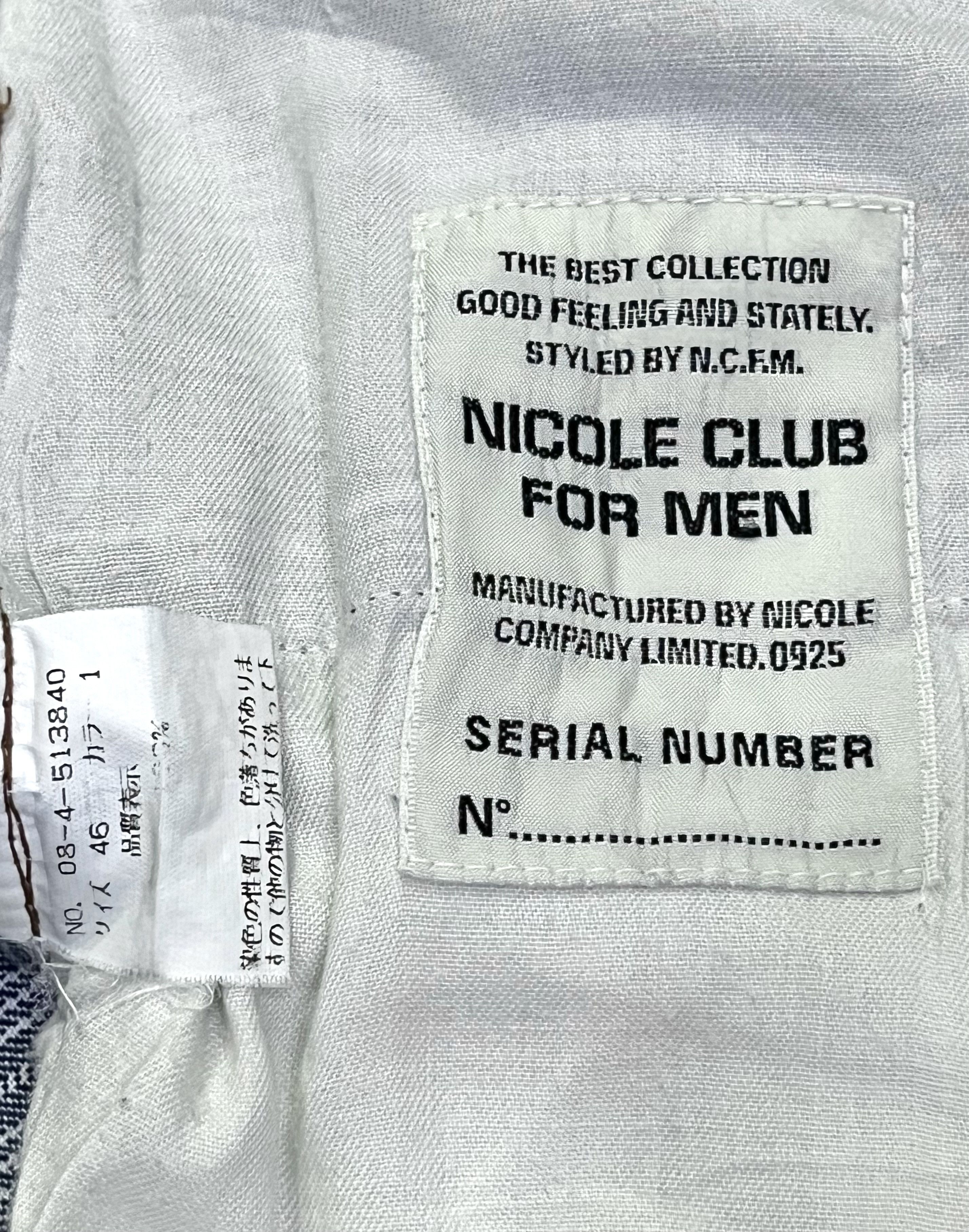 Nicole Club 🔥Vtg NICOLE CLUB FOR MEN Hickory Wabash Curve Splice Flare Size US 30 / EU 46 - 9 Thumbnail