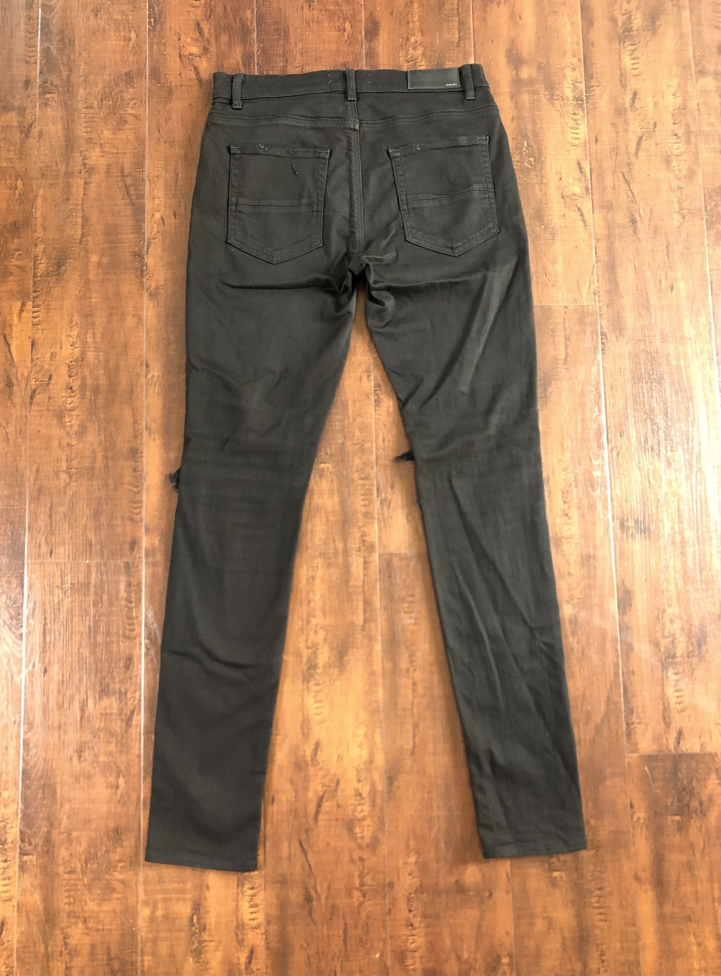 Amiri Amiri Distressed Thrasher Ripped Knees Skinny Jeans & Zipper Size US 33 - 2 Thumbnail