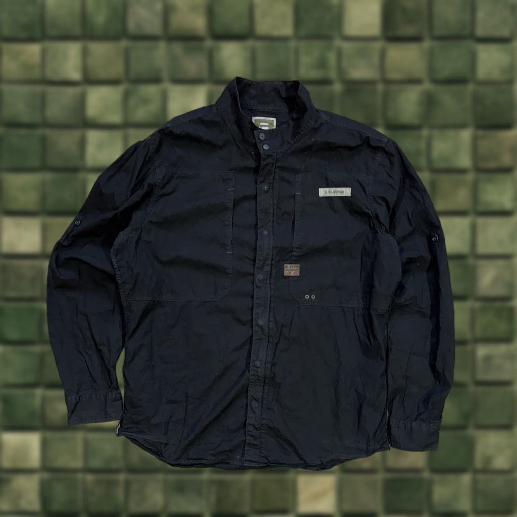 G-Star G-Star RAW Zip Front Snap Button Overshirt Shirt Black XXL Men’s Long Sleeve Regular Size Slim/Regular Fit (If needed, adjust to include Mens) Size US XXL / EU 58 / 5 - 1 Thumbnail