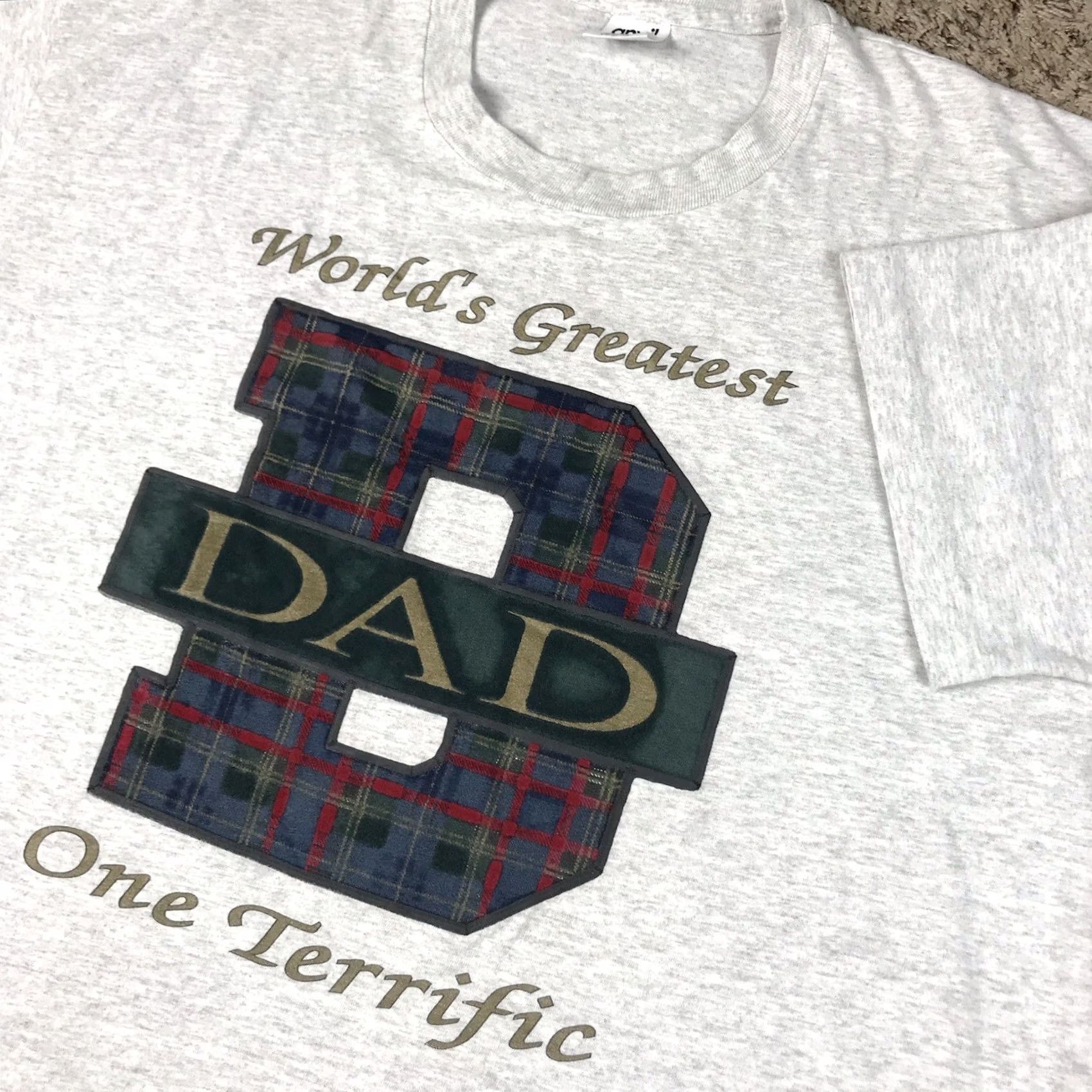 Anvil VINTAGE 90s Worlds Greatest Dad Graphic T-Shirt XXL Gray Anvil Man T-Shirt"> Size US XXL / EU 58 / 5 - 4 Thumbnail