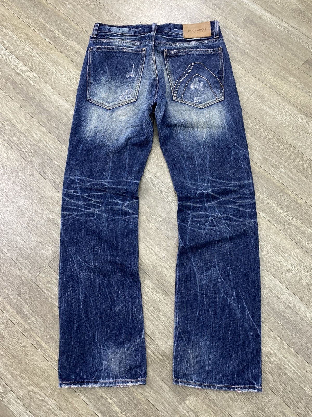 If Six Was Nine 2000s Buckaroo Distressed Faded Kmrii Lgb Punk Style Jeans Size US 34 / EU 50 - 19 Thumbnail