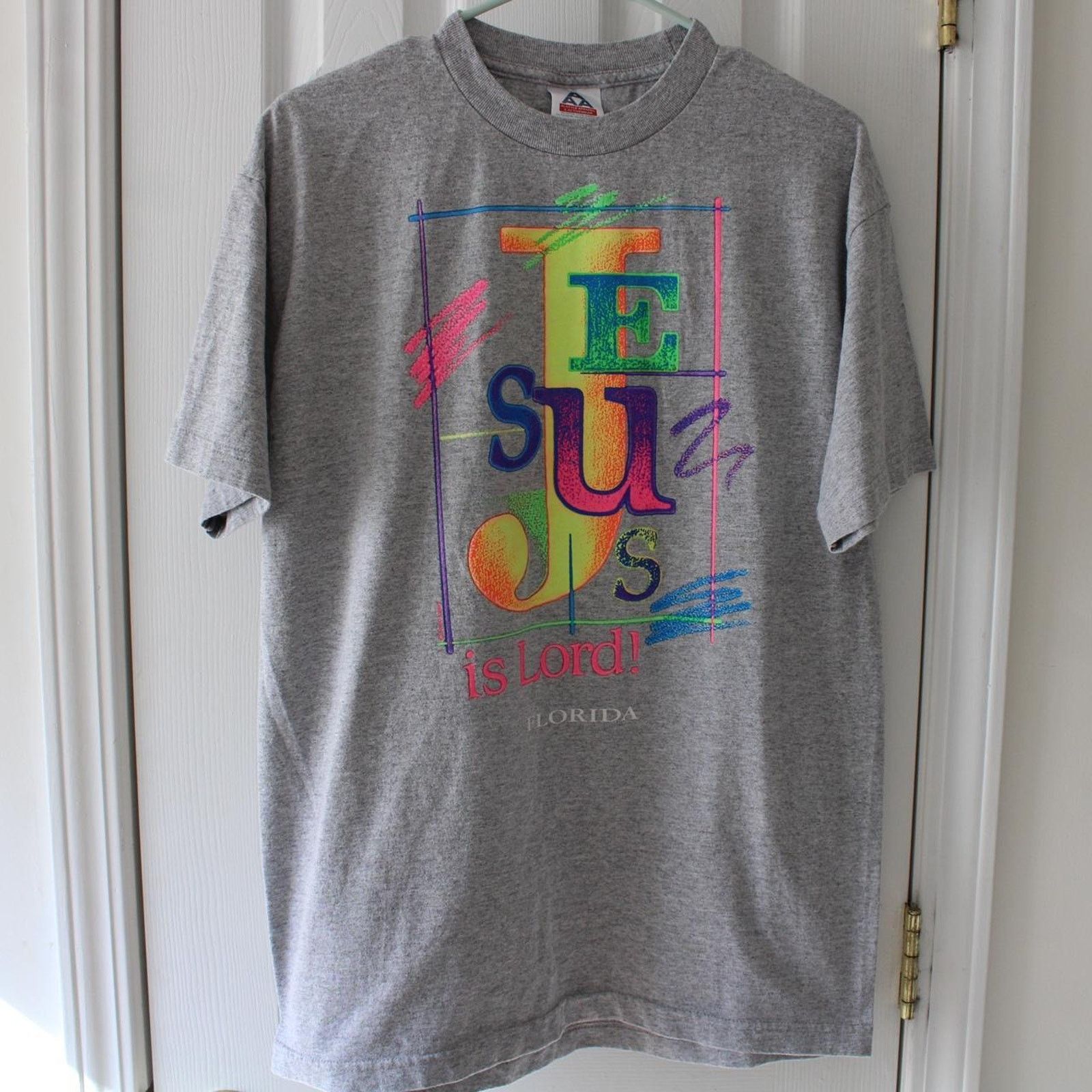& Other Stories Gray Retro 90’s Vintage Florida Jesus Is Lord Graphic Tee Size US L / EU 52-54 / 3 - 3 Thumbnail