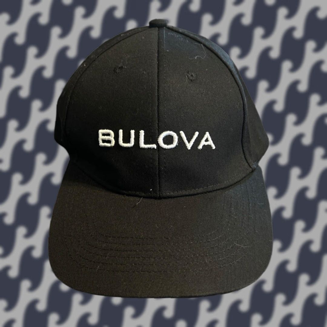 Bulova Watch Company Baseball Cap Adjustable One Size Black Sports Unisex, Men's