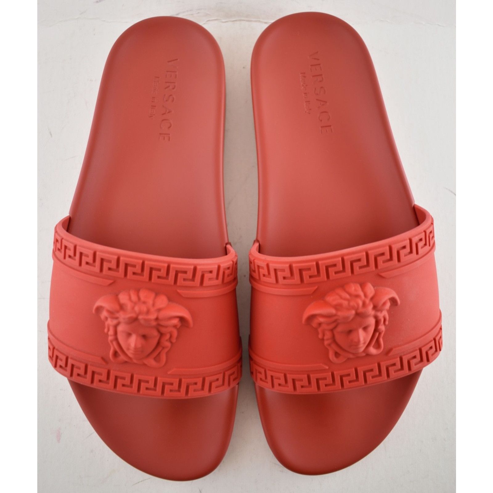 Versace Versace Medusa Palazzo Red Rubber Slide Pool Sandal 44 11 Size US 11 / EU 44 - 10 Thumbnail