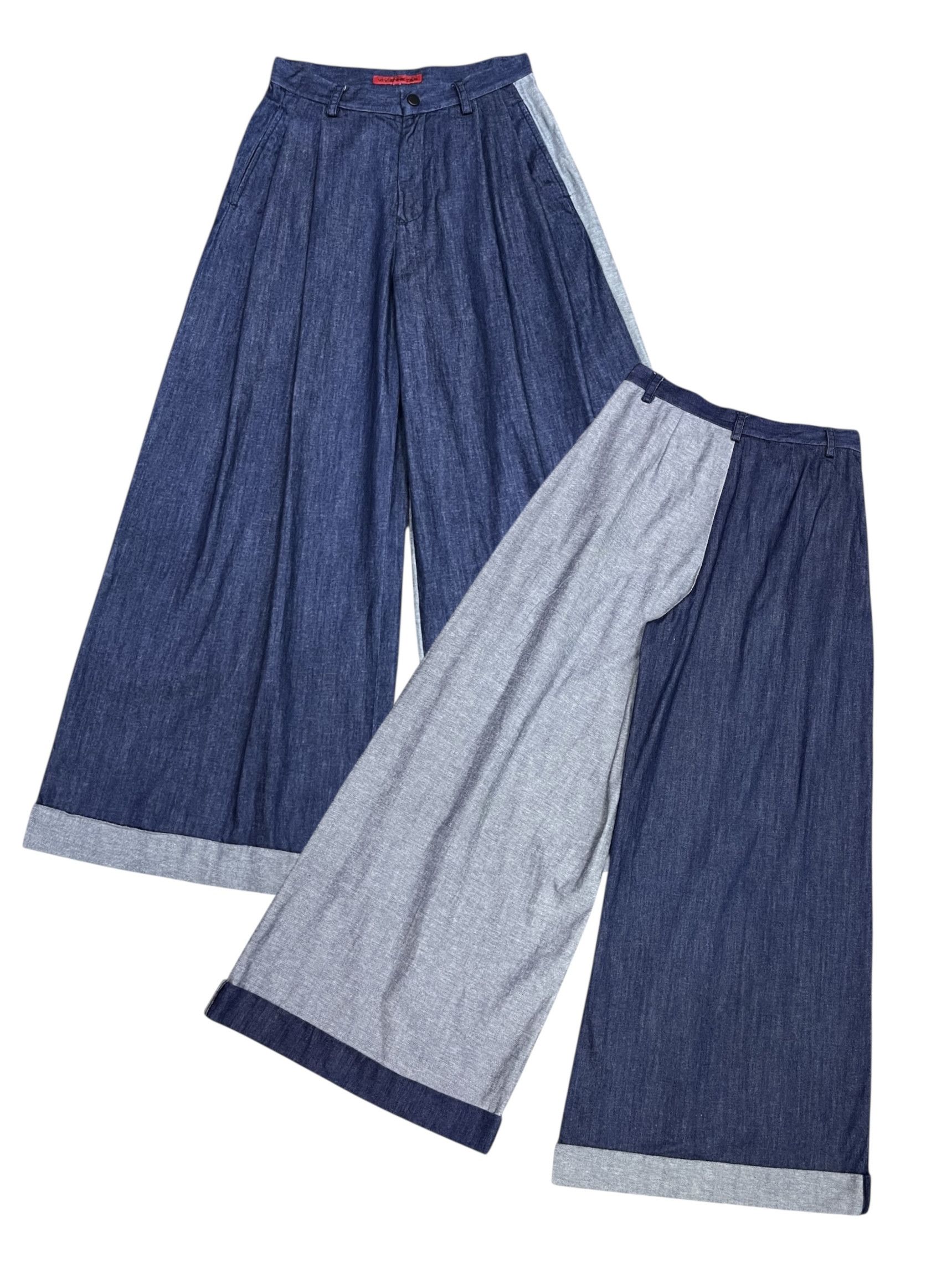 Vivienne Tam 🔥Vivienne Tam Vintage Colour Split Back Wide Leg Palazzo Size 26" / US 2 / IT 38 - 1 Thumbnail