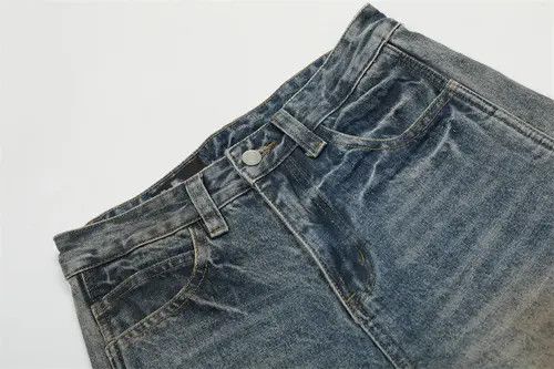 Japanese Brand Pants Men's loose wide-leg street style distressed jeans Size US 32 / EU 48 - 4 Thumbnail