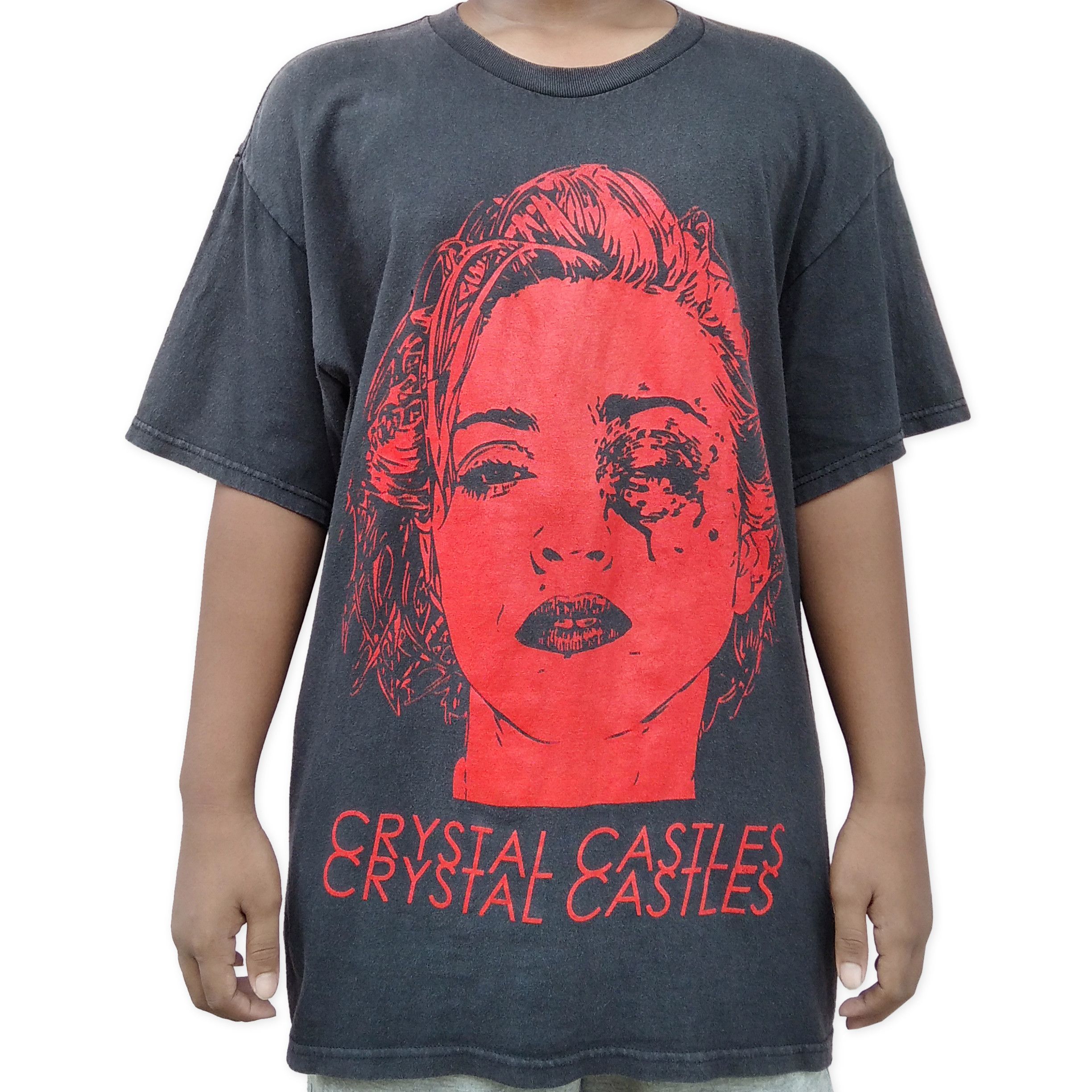Band Tees × Streetwear × Vintage Crystal Castles Madonna Potrait