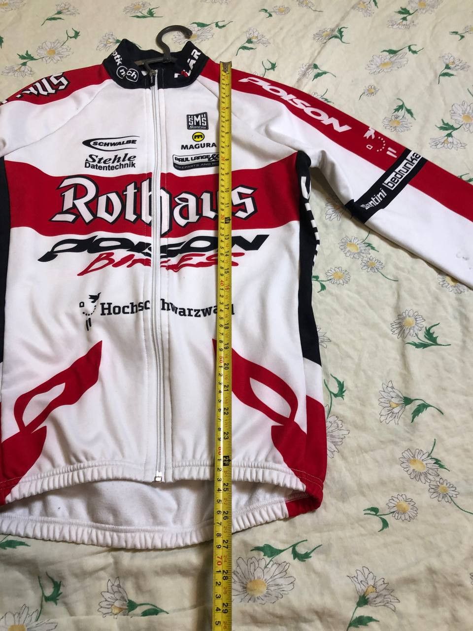 Vintage Cycling Jersey Mens Santini sportwear Size US L / EU 52-54 / 3 - 10 Thumbnail