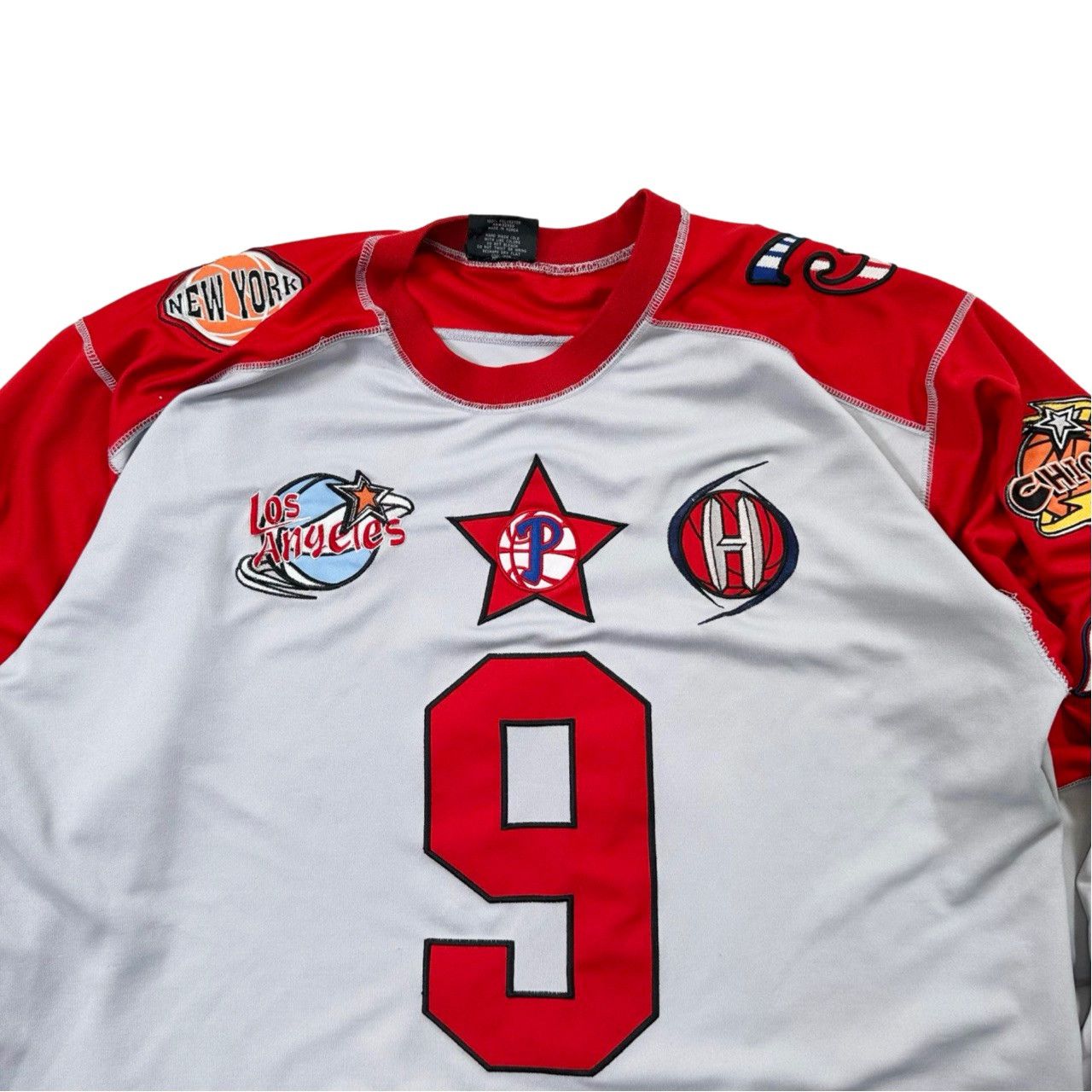 Vintage Vintage 90s Long Sleeve Basketball Patched Jersey Shirt Size US XL / EU 56 / 4 - 2 Thumbnail