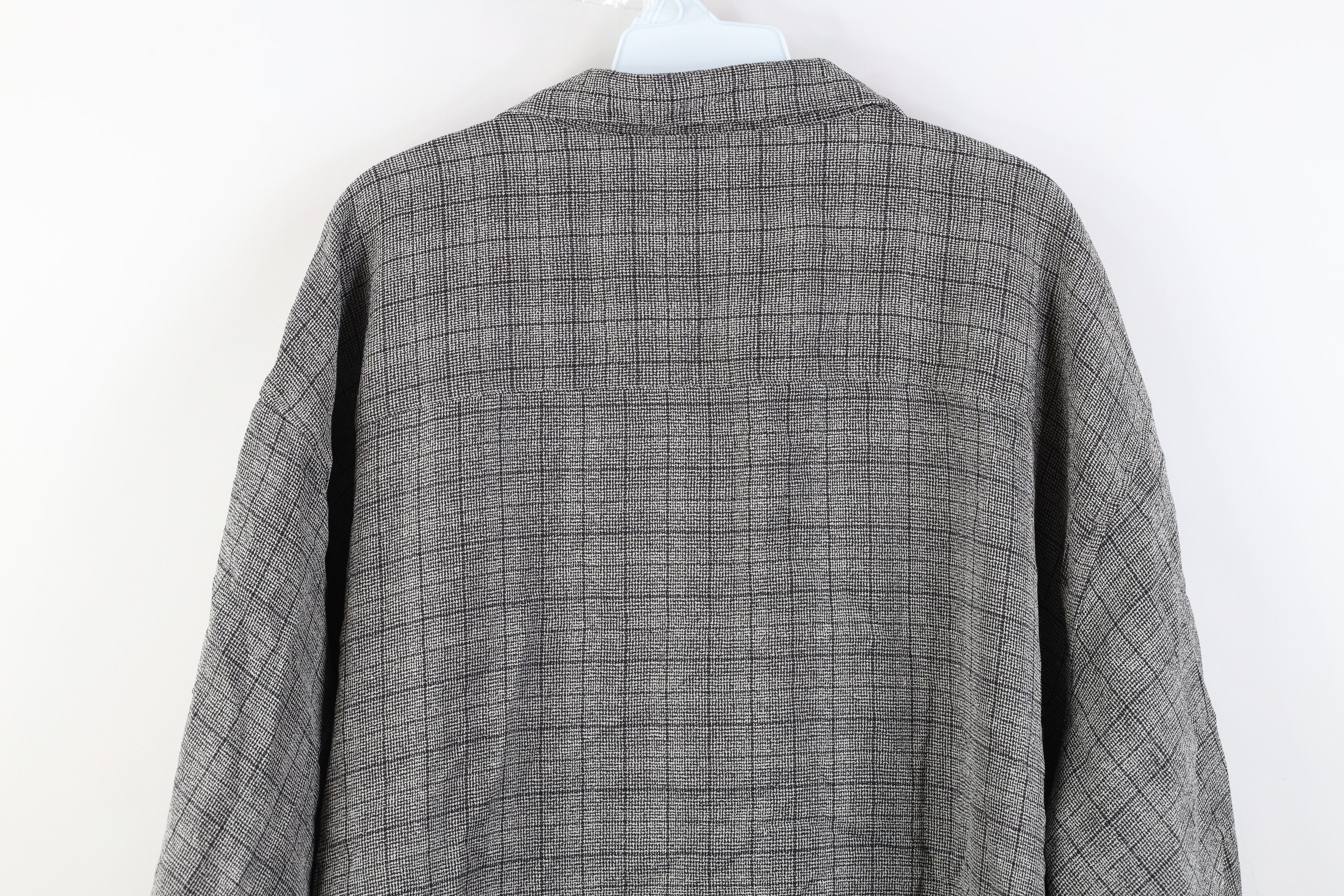 Vintage Vintage 90s Rockabilly Streetwear Knit Button Shirt Plaid Size US XXL / EU 58 / 5 - 10 Thumbnail