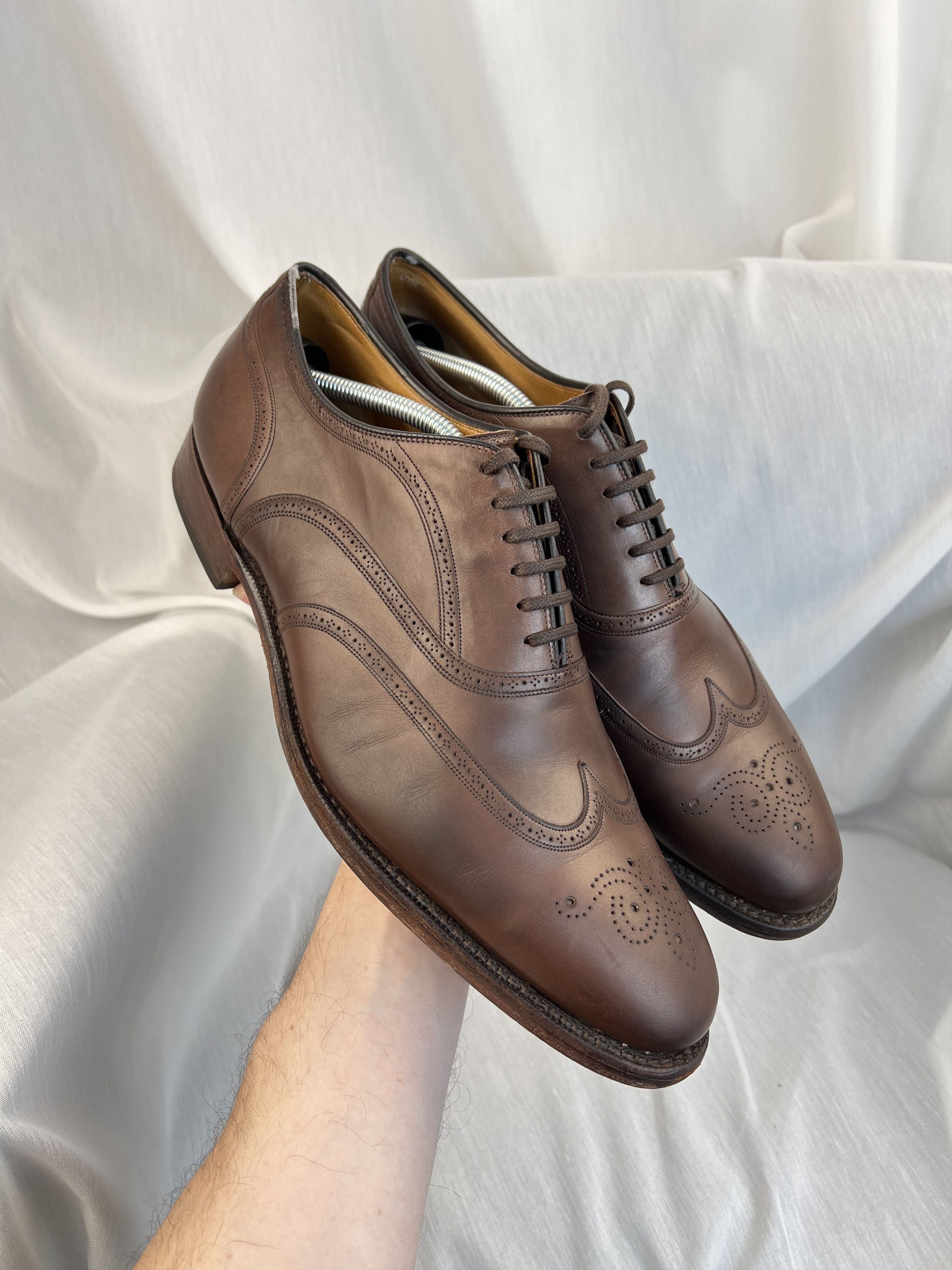 Churchs Great Quality Leather England Oxford Dress Shoes in Brown, Men's (Size 11.5)