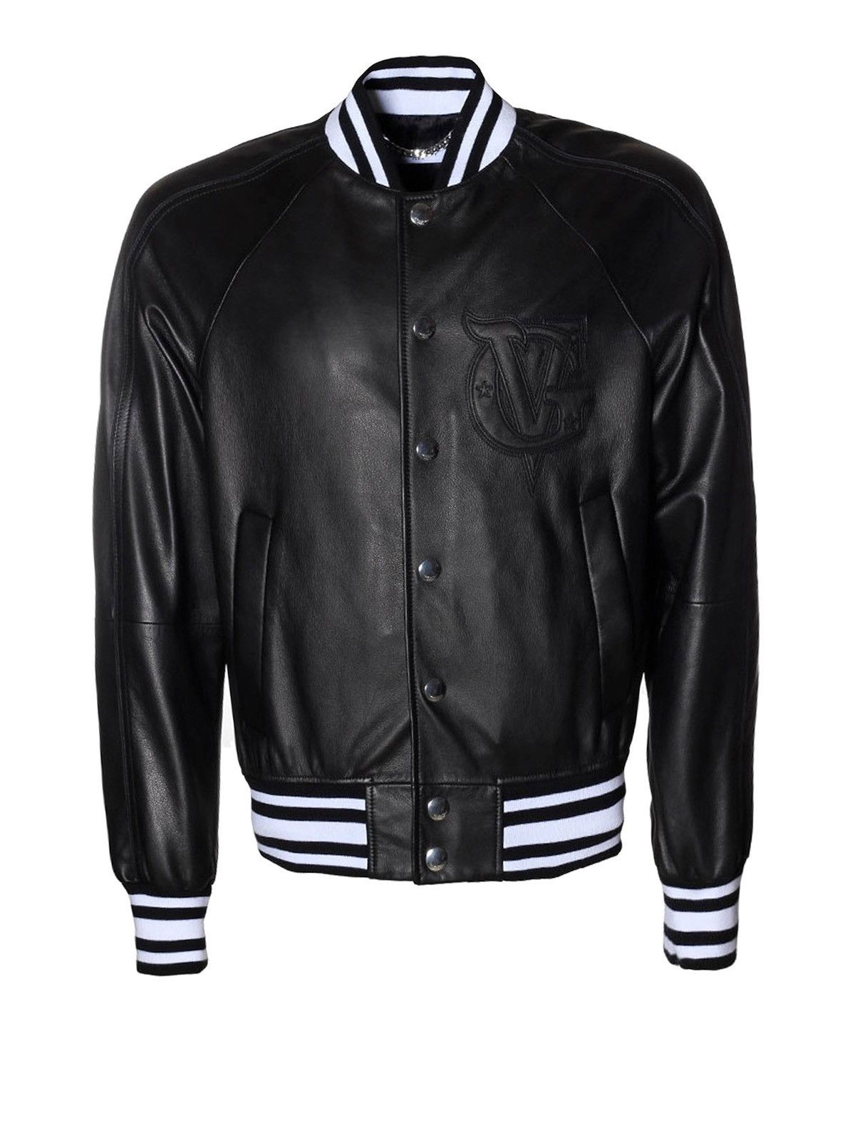 Givenchy Givenchy black logo leather bomber jacket 44 Size US S / EU 44-46 / 1 - 1 Thumbnail