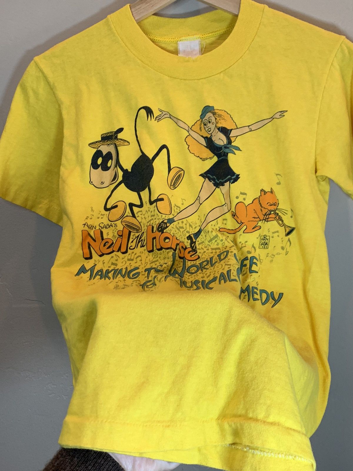 Vintage *RARE* Vintage 1983 Neil The Horse Arn Saba Graphitti Shirt Size US M / EU 48-50 / 2 - 3 Thumbnail