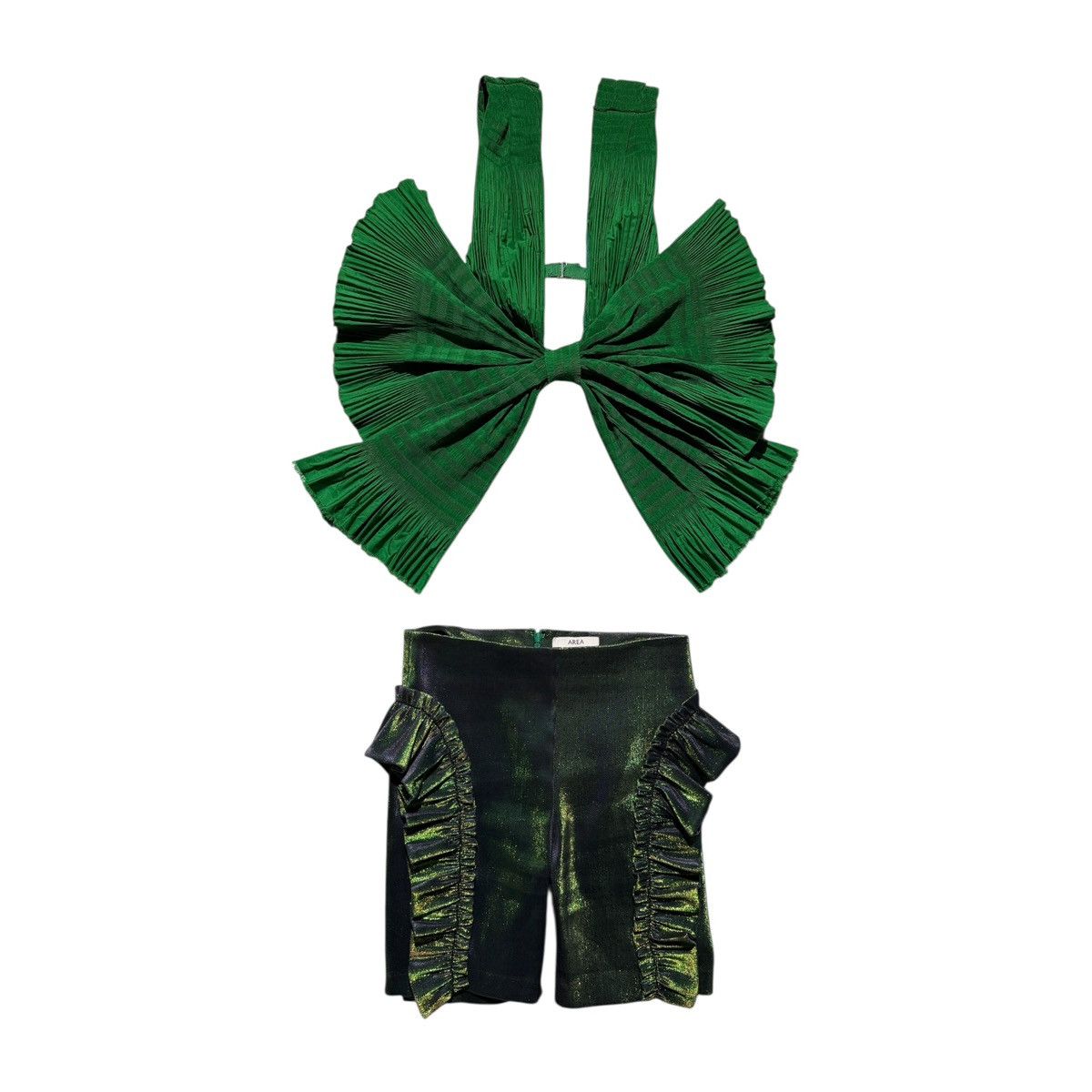 Area Pleated bow top & pants set Size S / US 4 / IT 40 - 1 Thumbnail