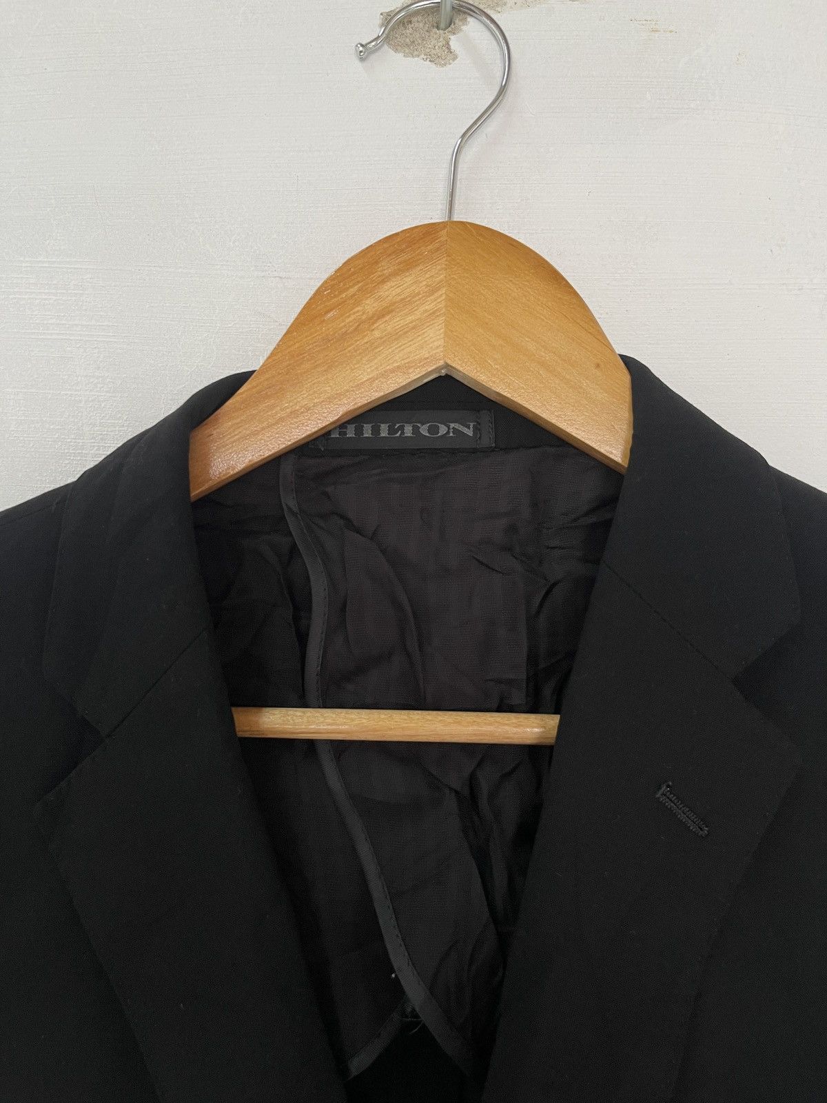 Designer × Vintage HILTON BLAZER BLACK COLOUR Size 44S - 2 Thumbnail