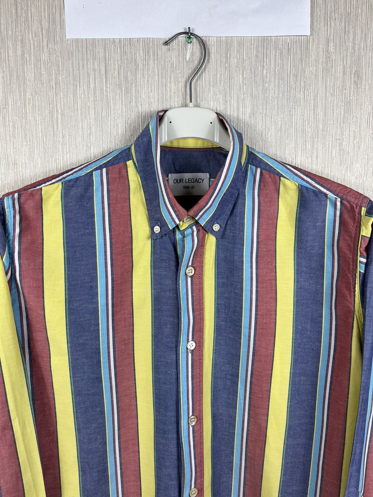 Acne Studios × Our Legacy Our Legacy 1980-81 Panama Lino linen striped nerd shirt y2k Size US M / EU 48-50 / 2 - 5 Thumbnail